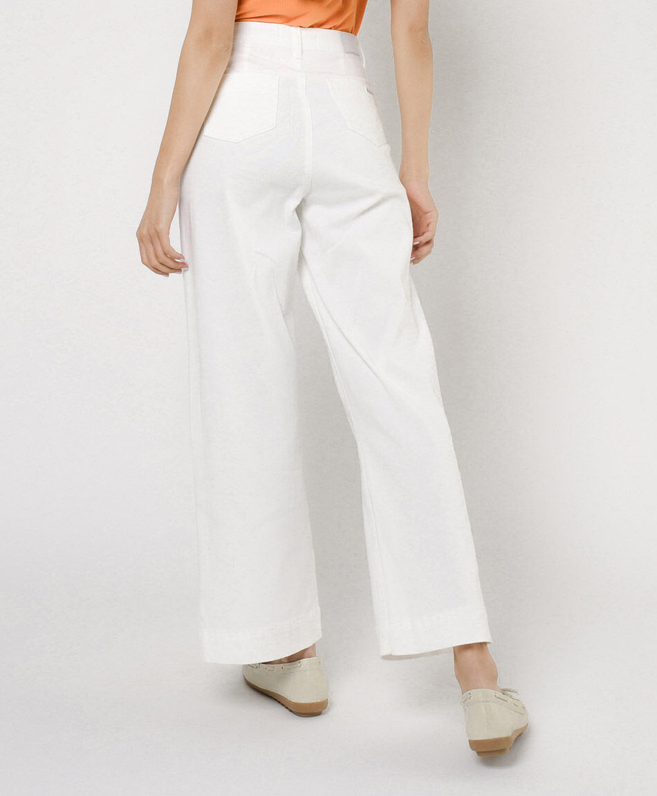 Jeans mujer blanco wide