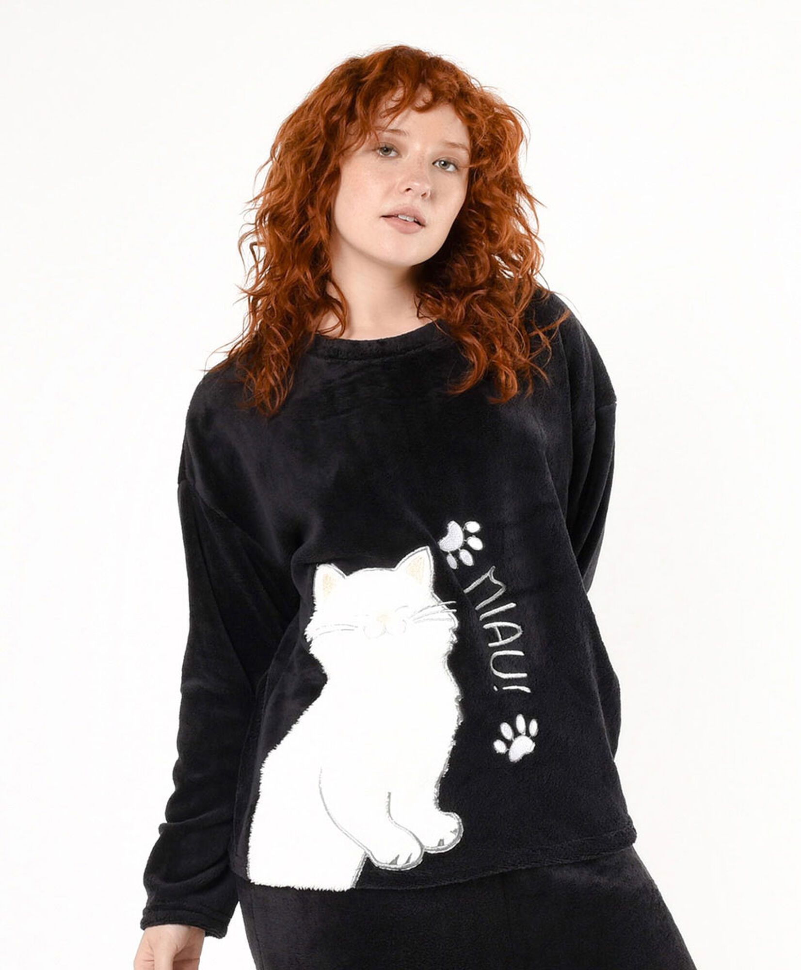 Pijama mujer polar gato Pijama mujer polar gato