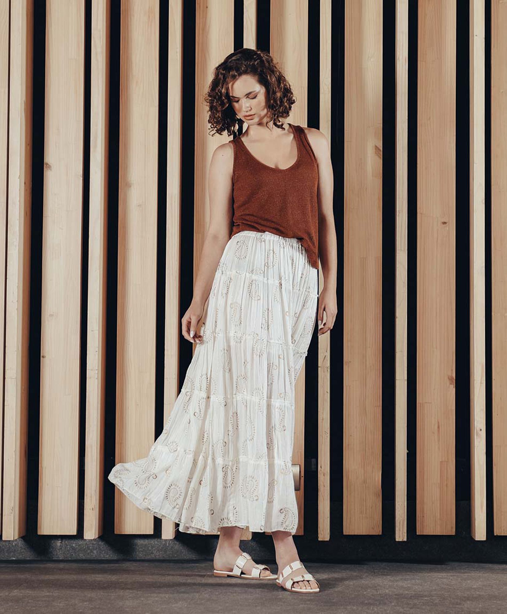 Falda mujer pisos lurex Falda mujer pisos lurex