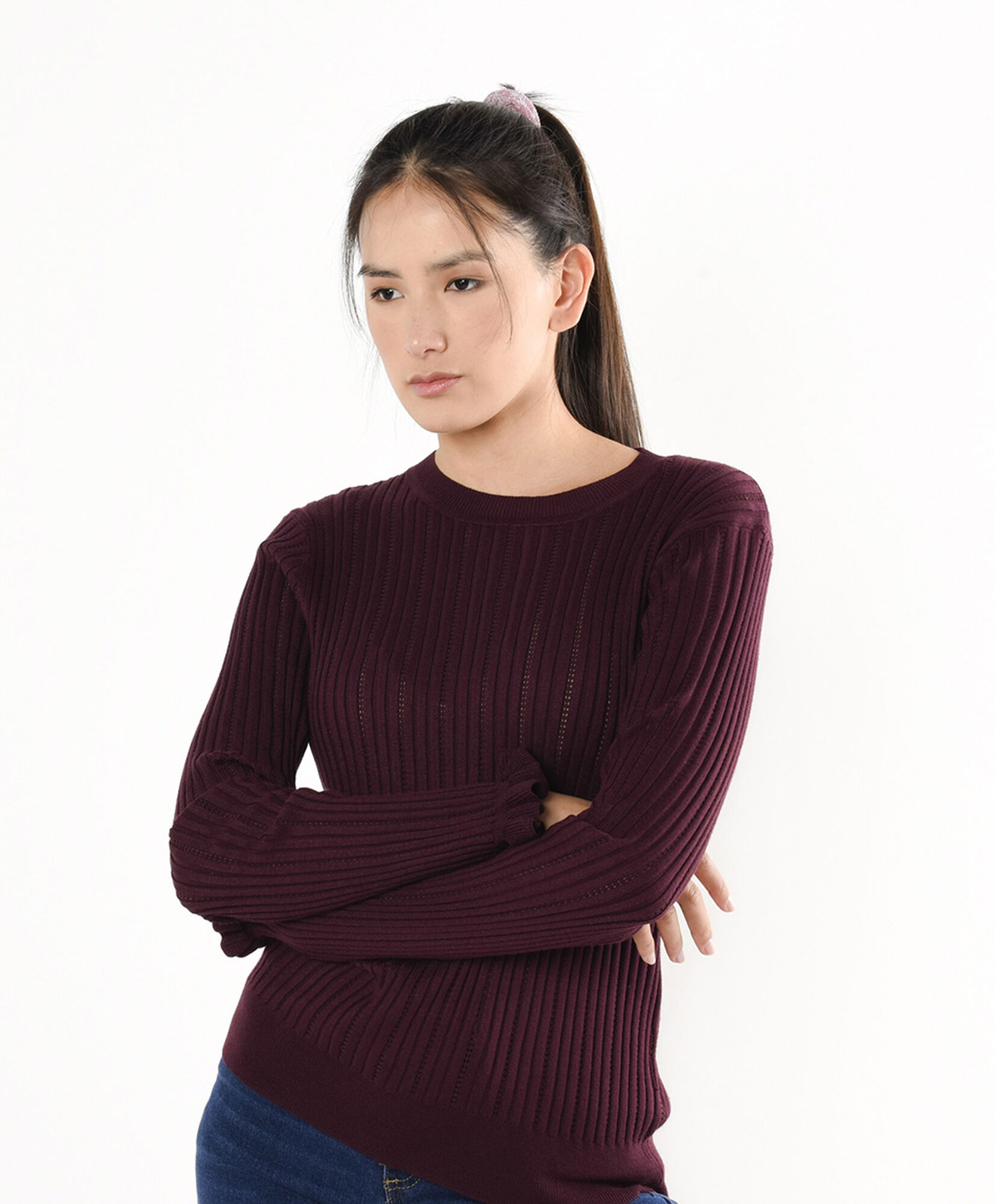 Sweater mujer jacquard ajustado Sweater mujer jacquard ajustado