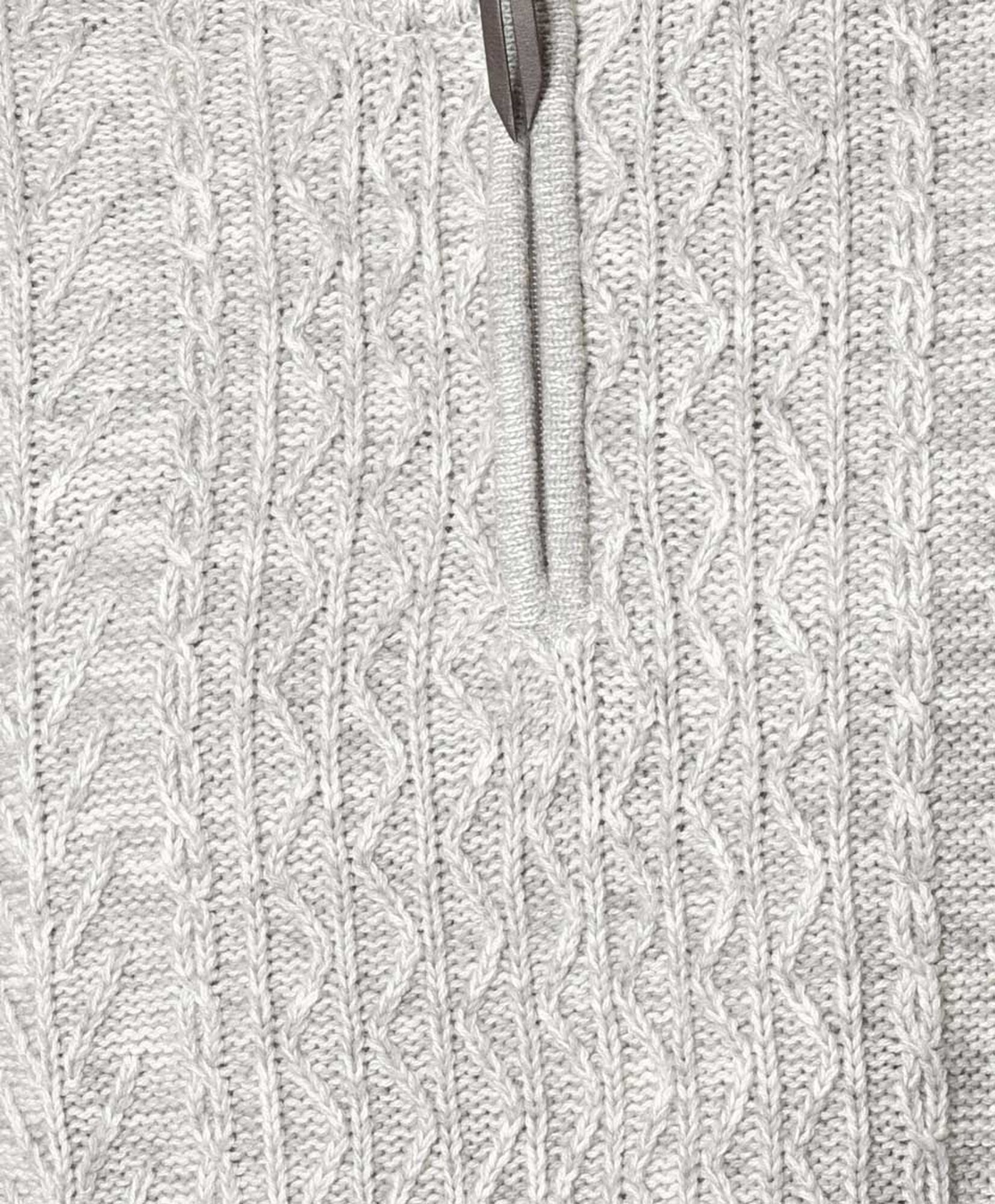 Sweater hombre textura medio cierre gris Sweater hombre textura medio cierre gris
