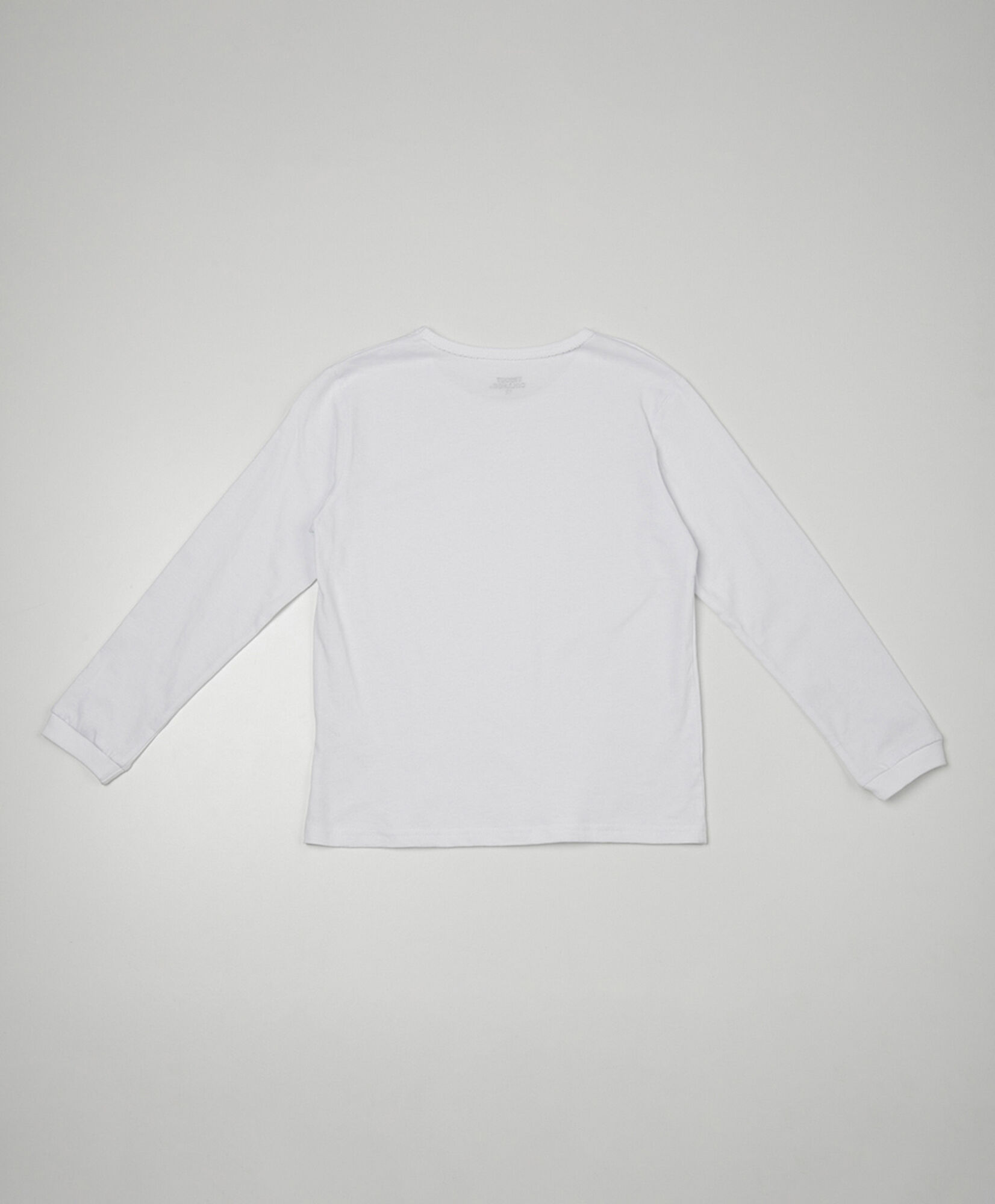 Camiseta escolar blanca manga larga Camiseta escolar blanca manga larga