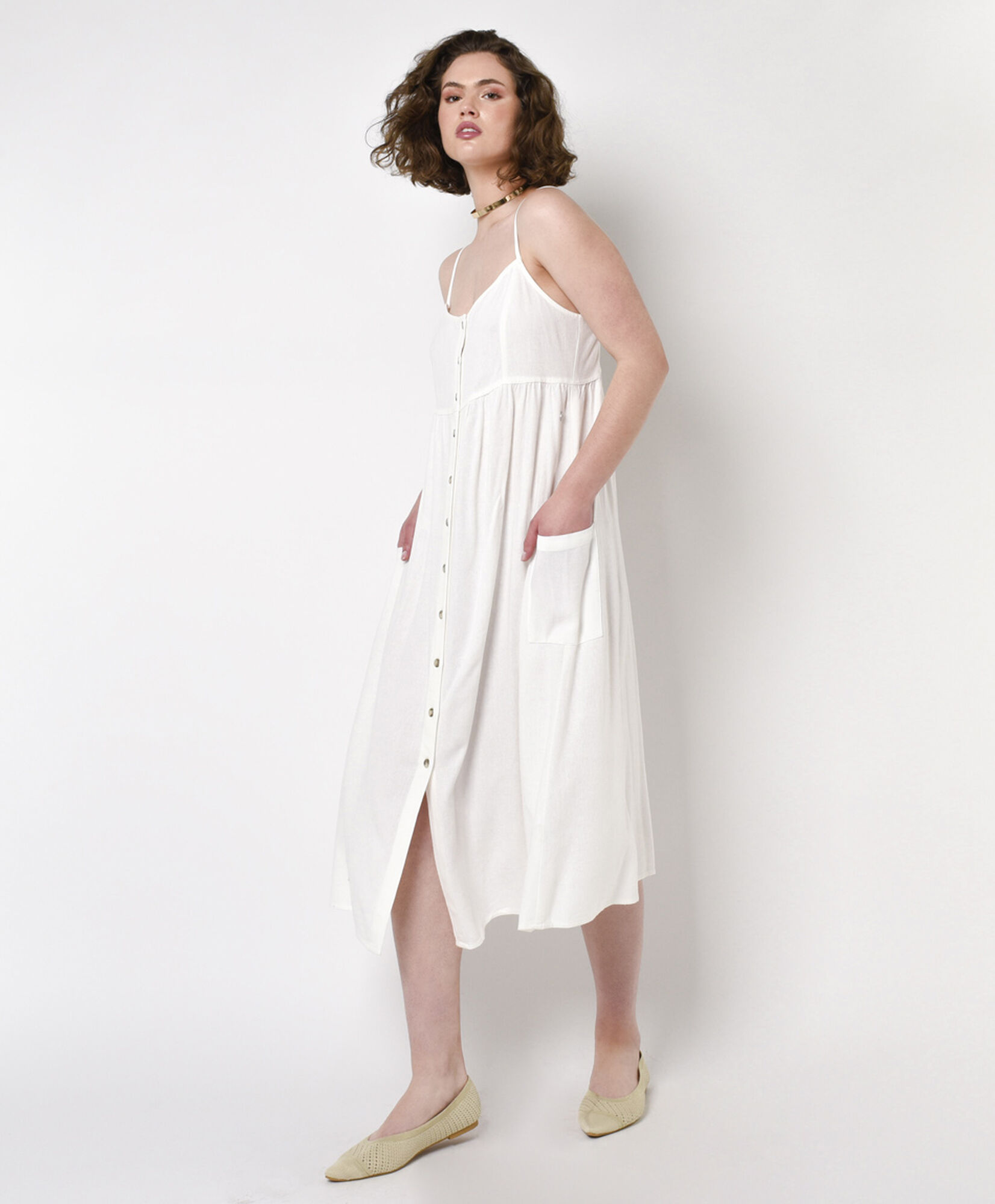 Vestido mujer bolsillos lino Vestido mujer bolsillos lino