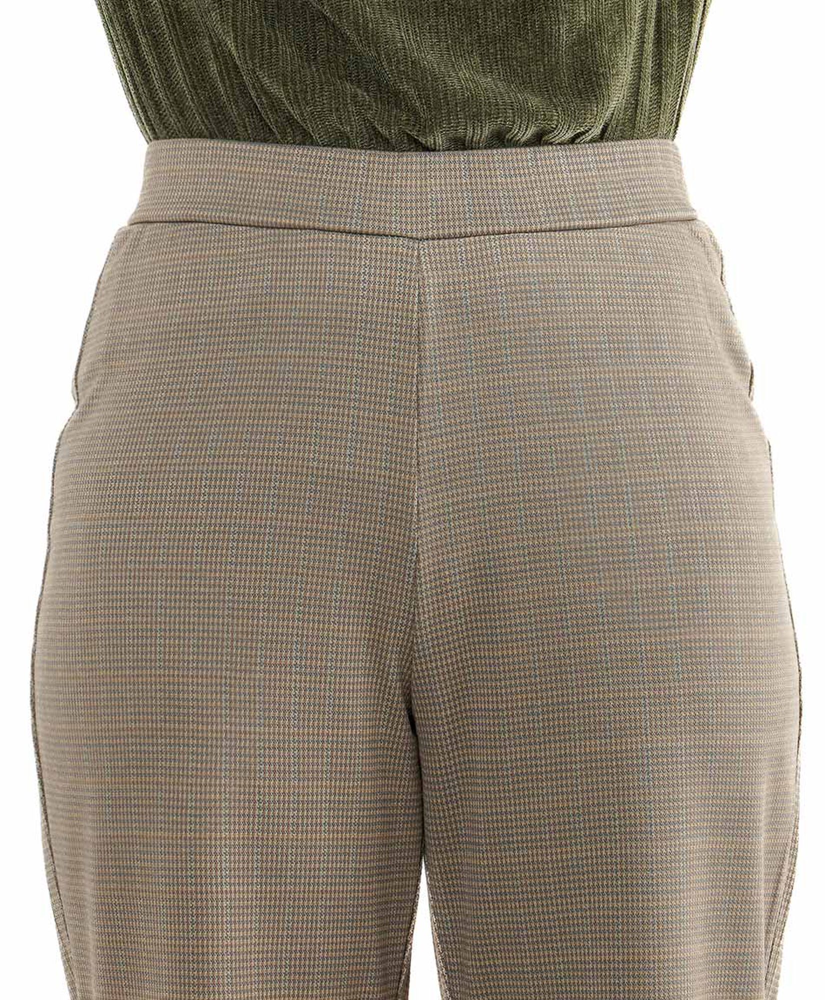 Pantalón mujer pied de poule escoces wide Pantalón mujer pied de poule escoces wide