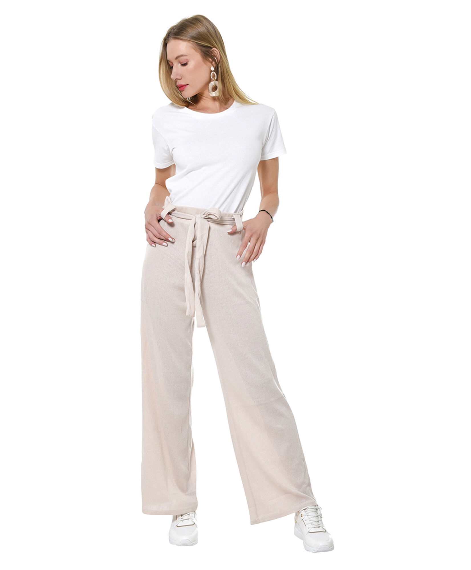Pantalon rib c lazo Pantalon rib c lazo
