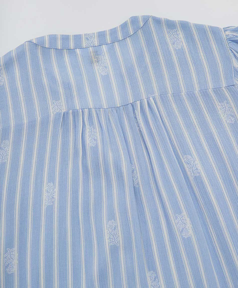 Blusa mujer rayas florcitas