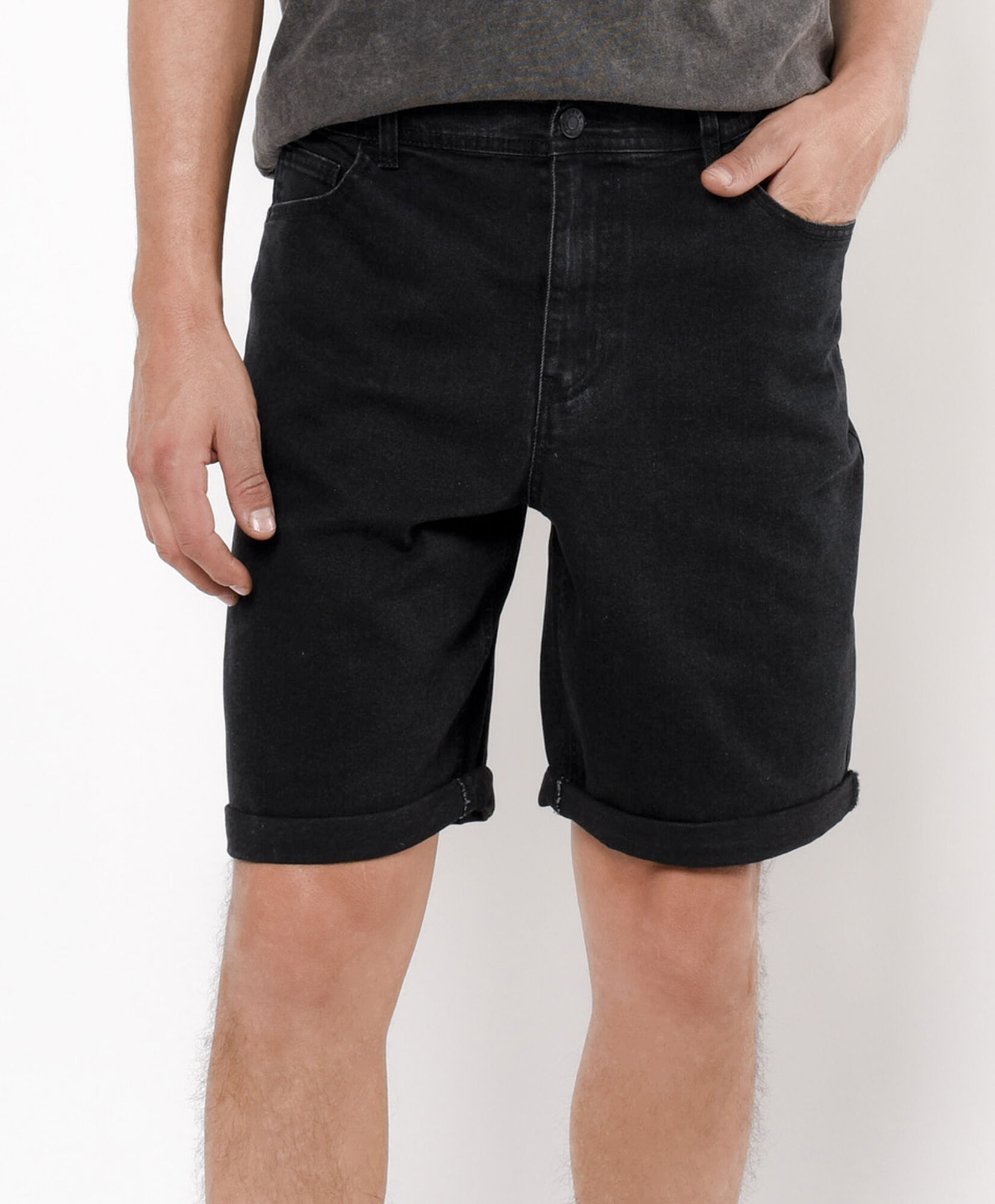 Short hombre denim negro Short hombre denim negro