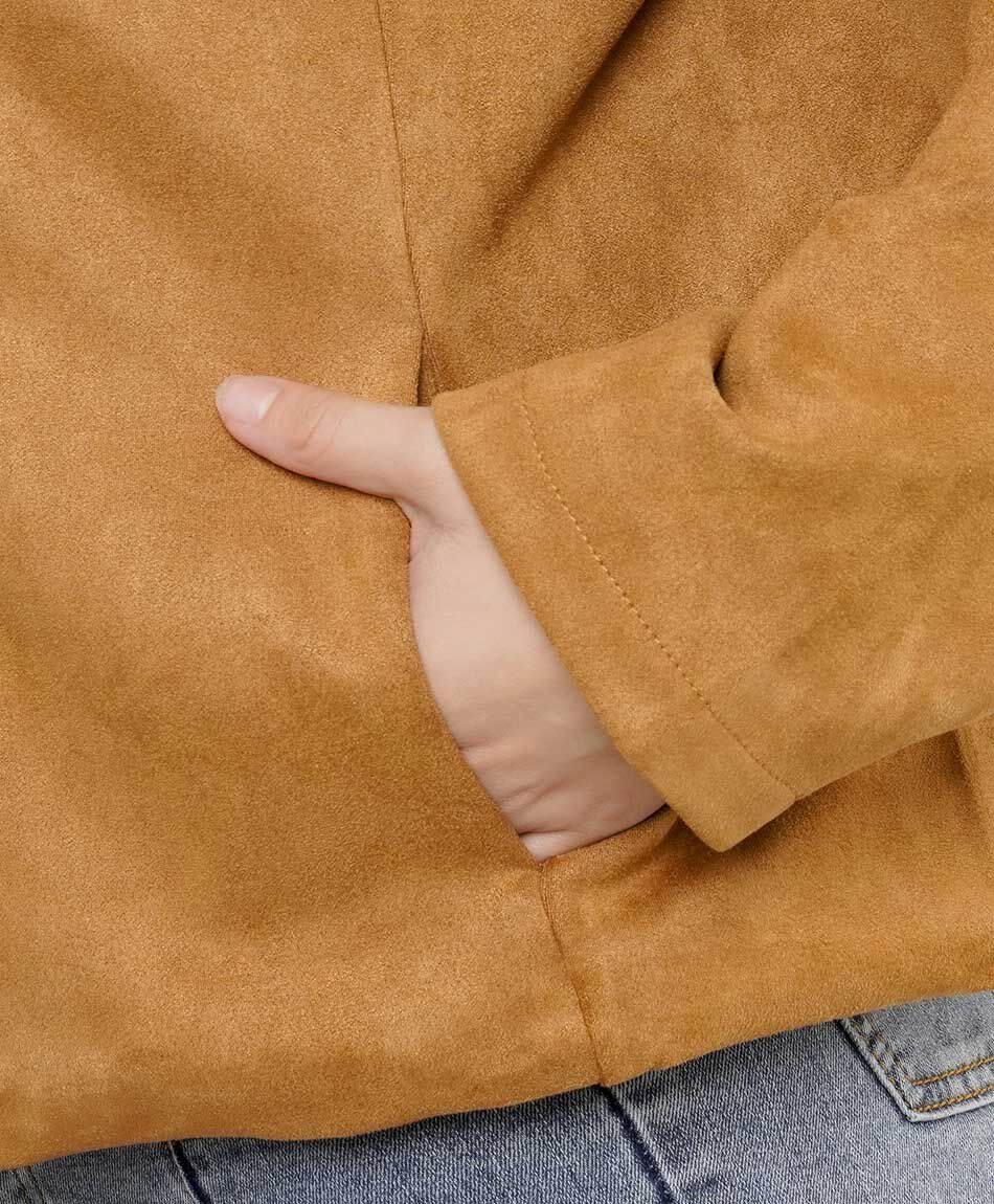 Chaqueta mujer suede cierre