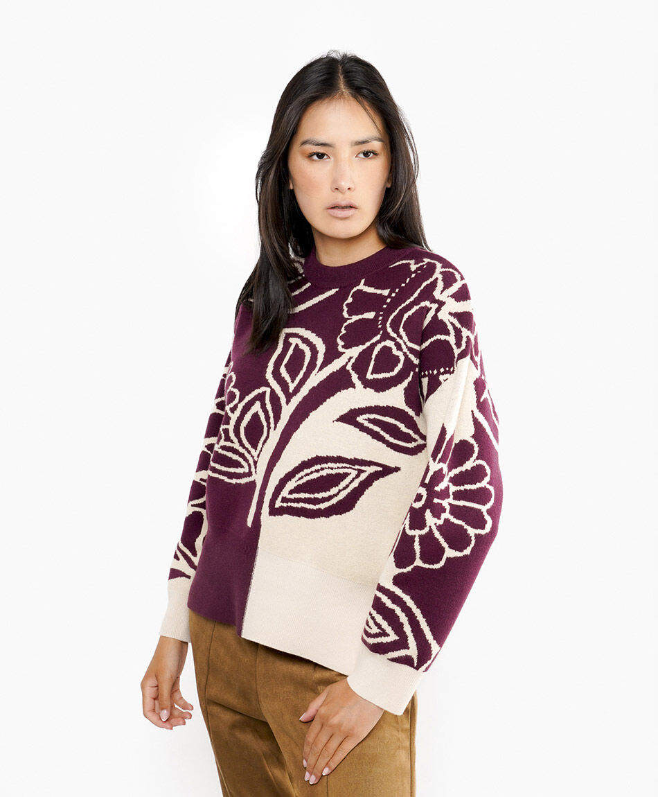 Sweater mujer dise&ntilde;o bot&aacute;nico