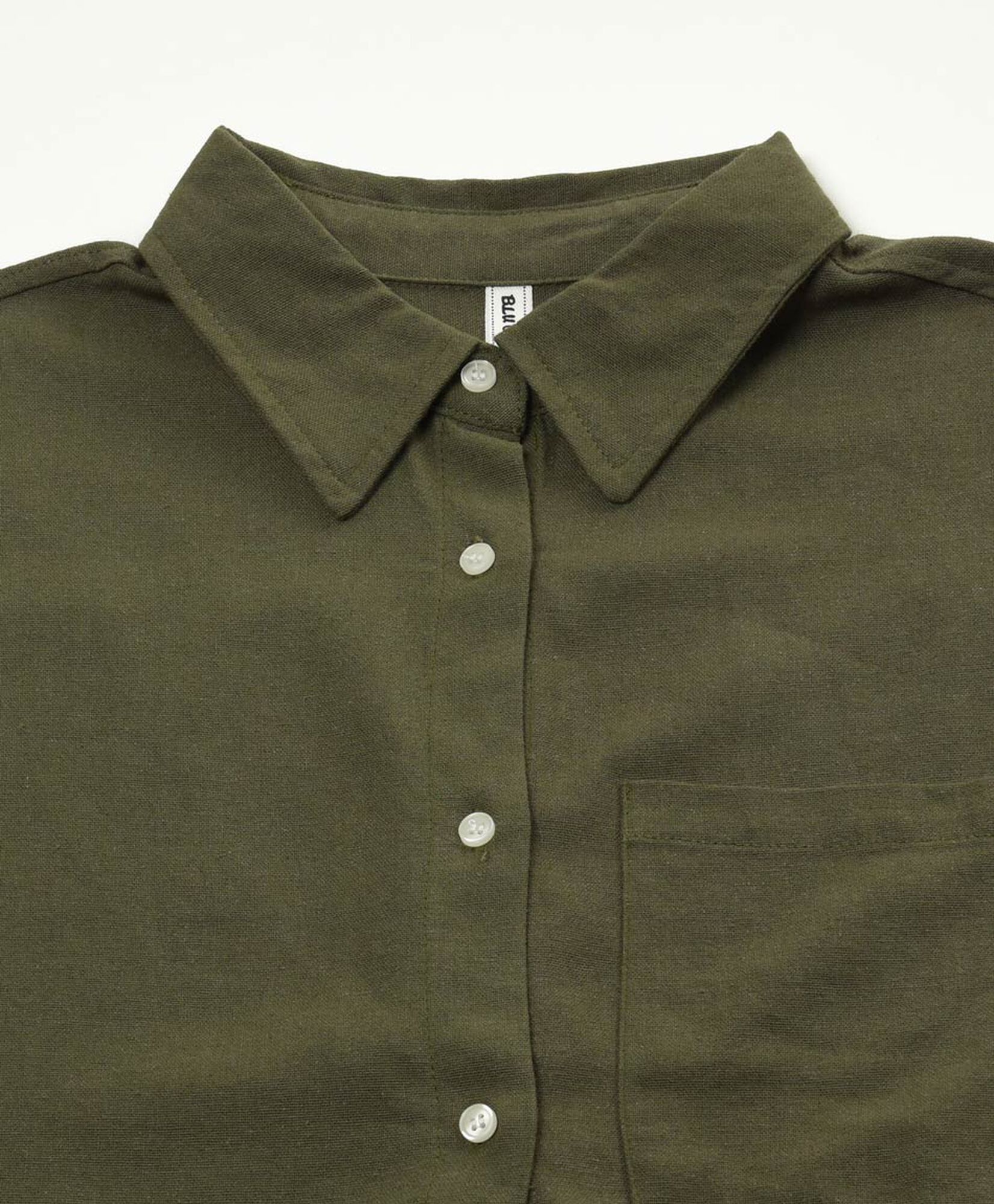 Blusa mujer bolsillo mini manga Blusa mujer bolsillo mini manga