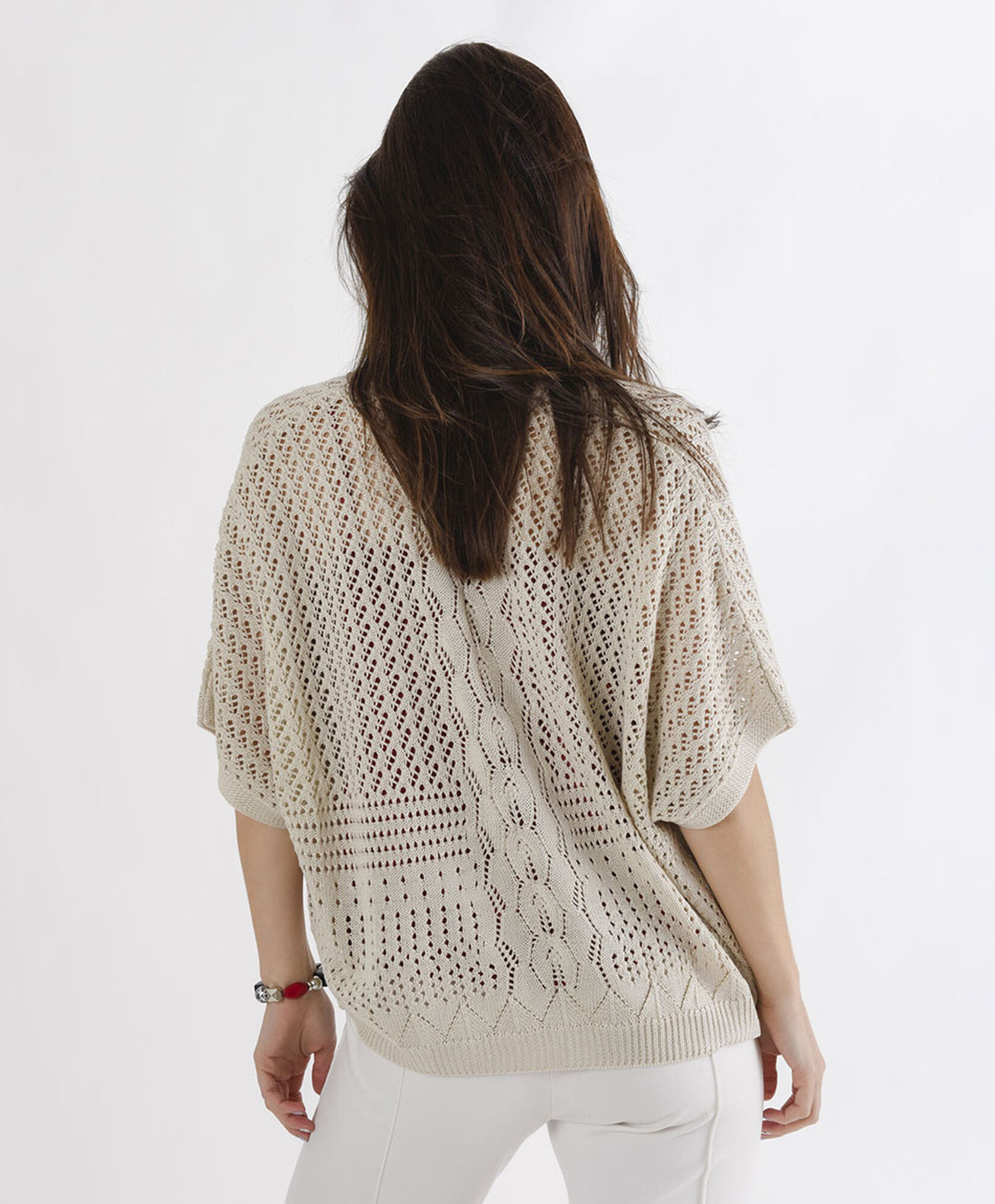 Cardigan mujer calados manga corta Cardigan mujer calados manga corta