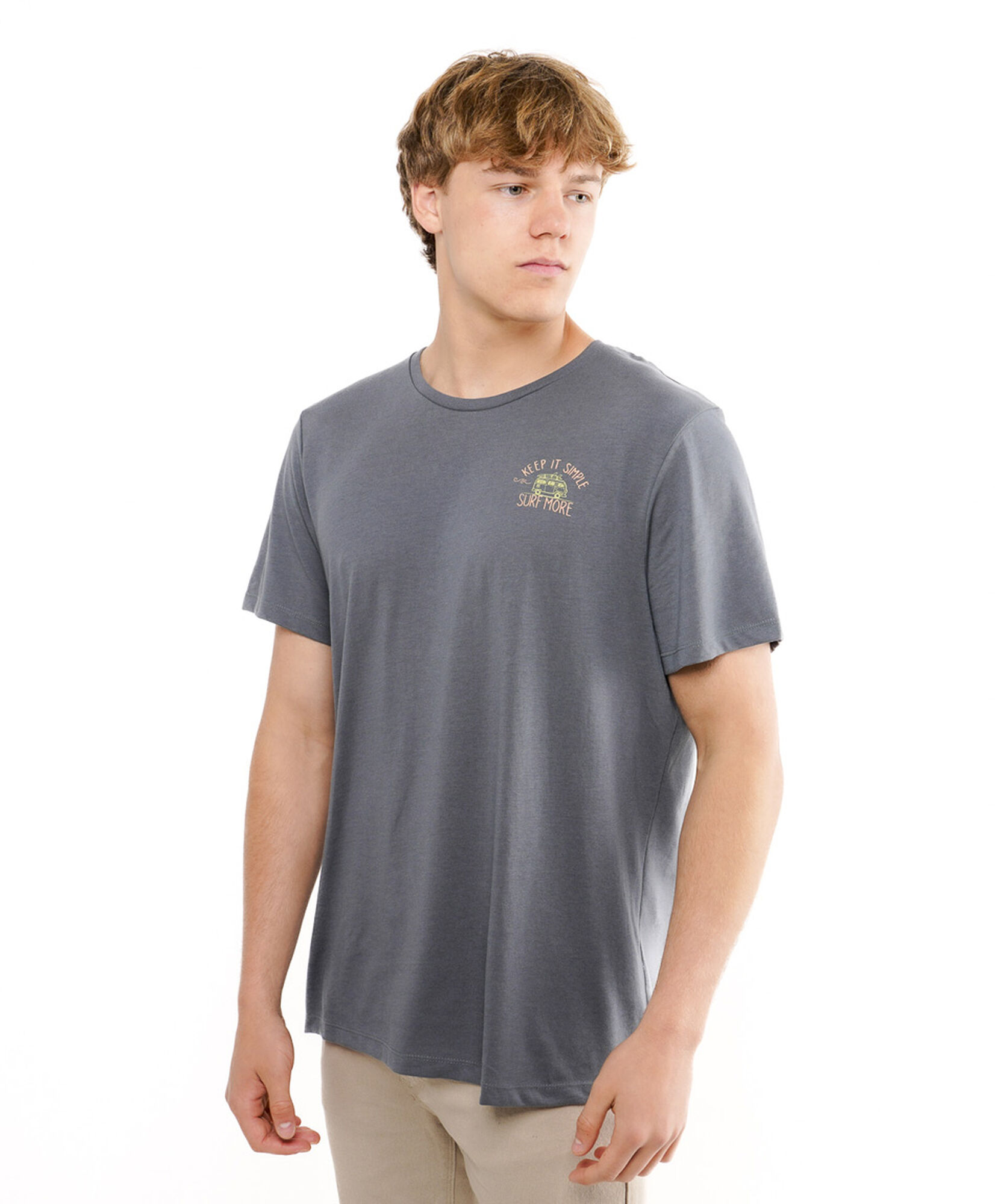 Polera hombre doble estampado frase Polera hombre doble estampado frase