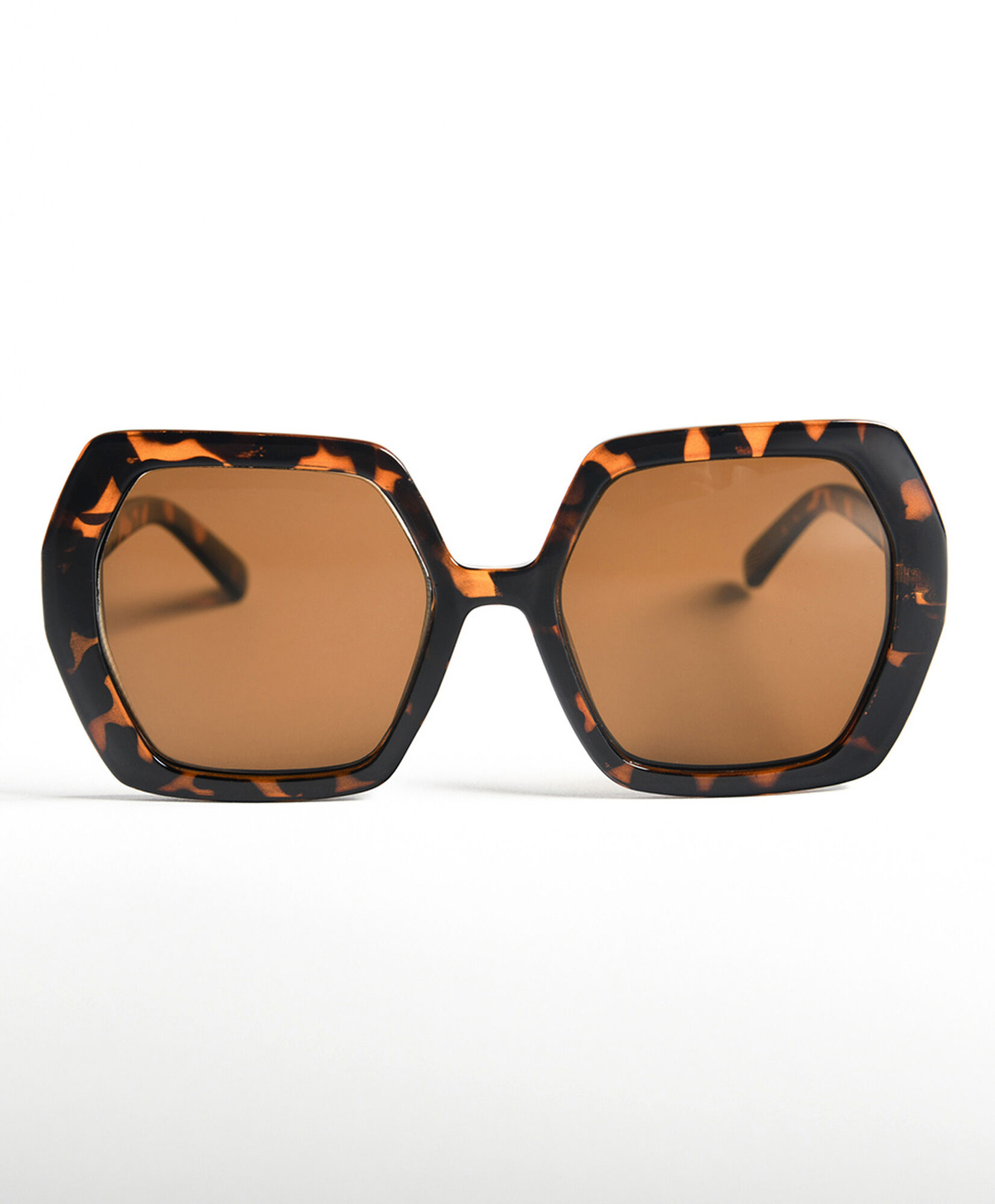 Lentes mujer hexagonal café Lentes mujer hexagonal café