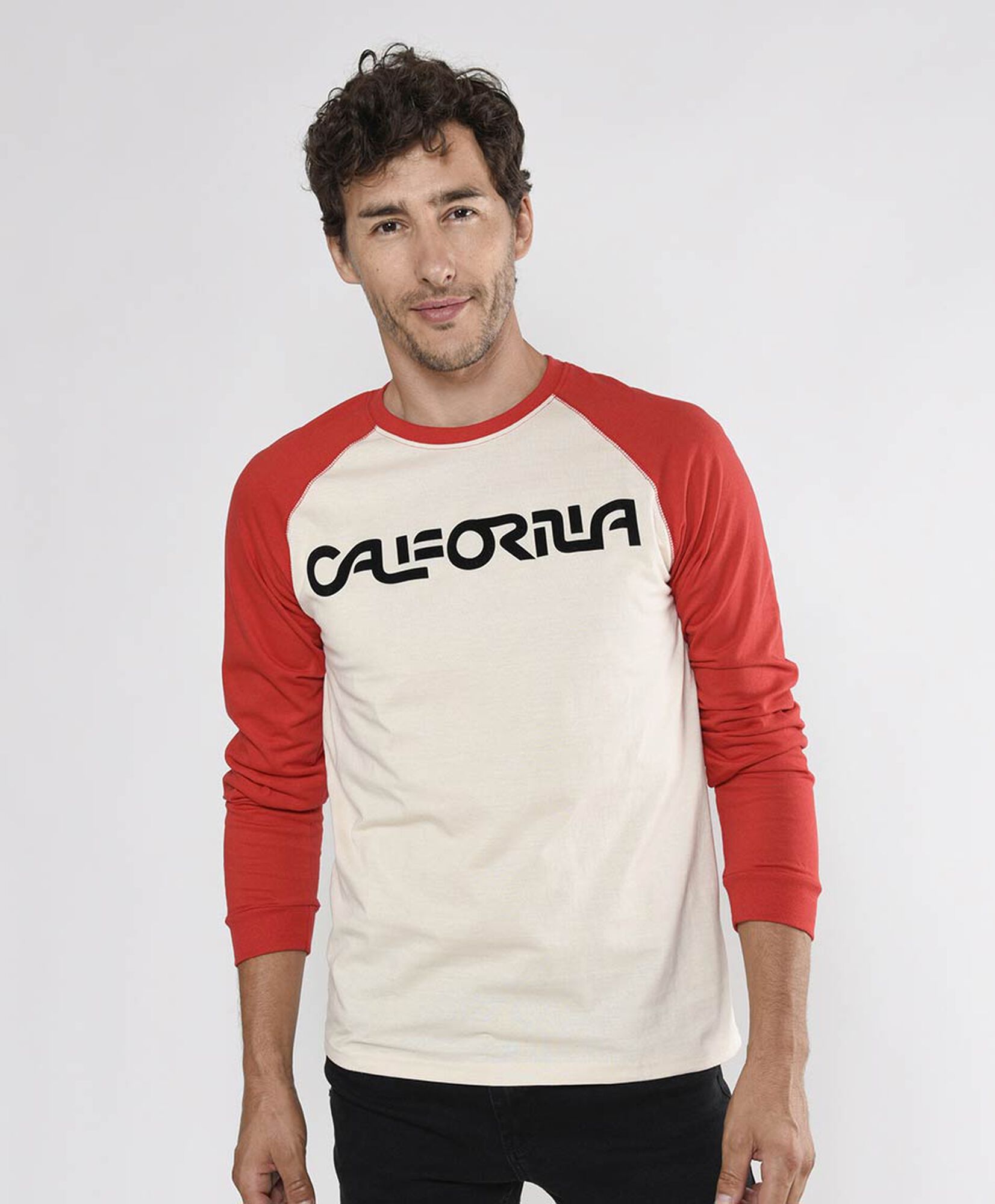 Polera hombre bicolor texto Polera hombre bicolor texto