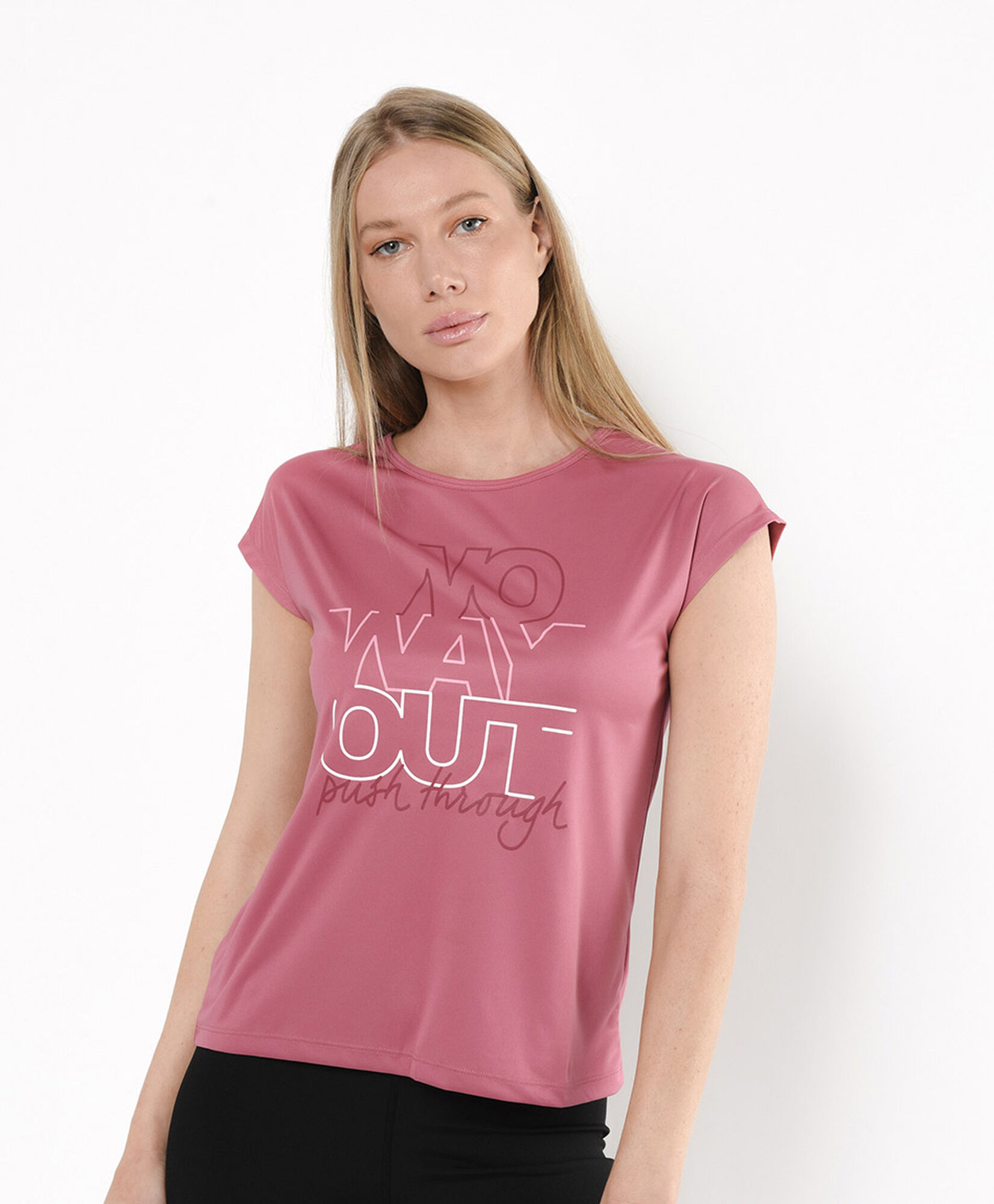 Polera deportiva mujer frase pink Polera deportiva mujer frase pink