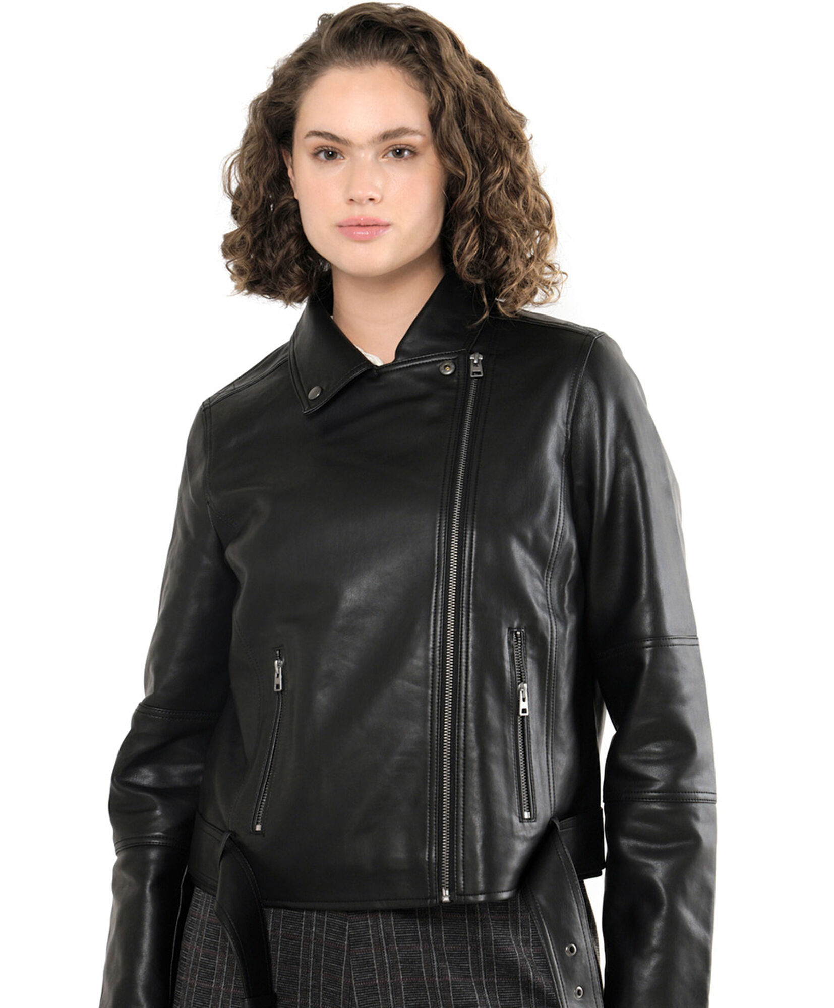 Chaqueta mujer biker cinturón Chaqueta mujer biker cinturón