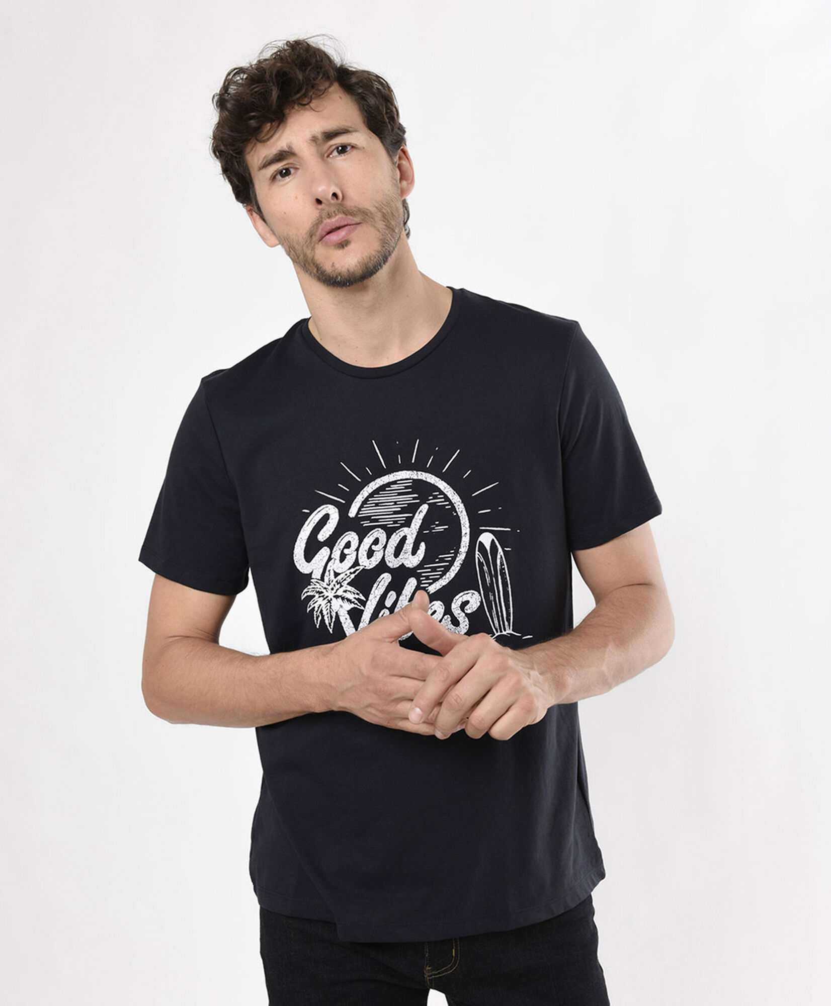 Polera hombre good vibes Polera hombre good vibes