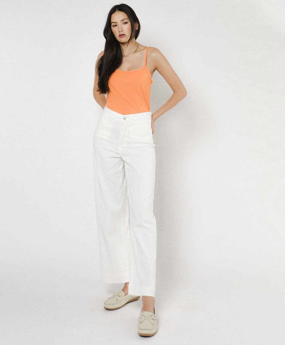 Jeans mujer blanco wide