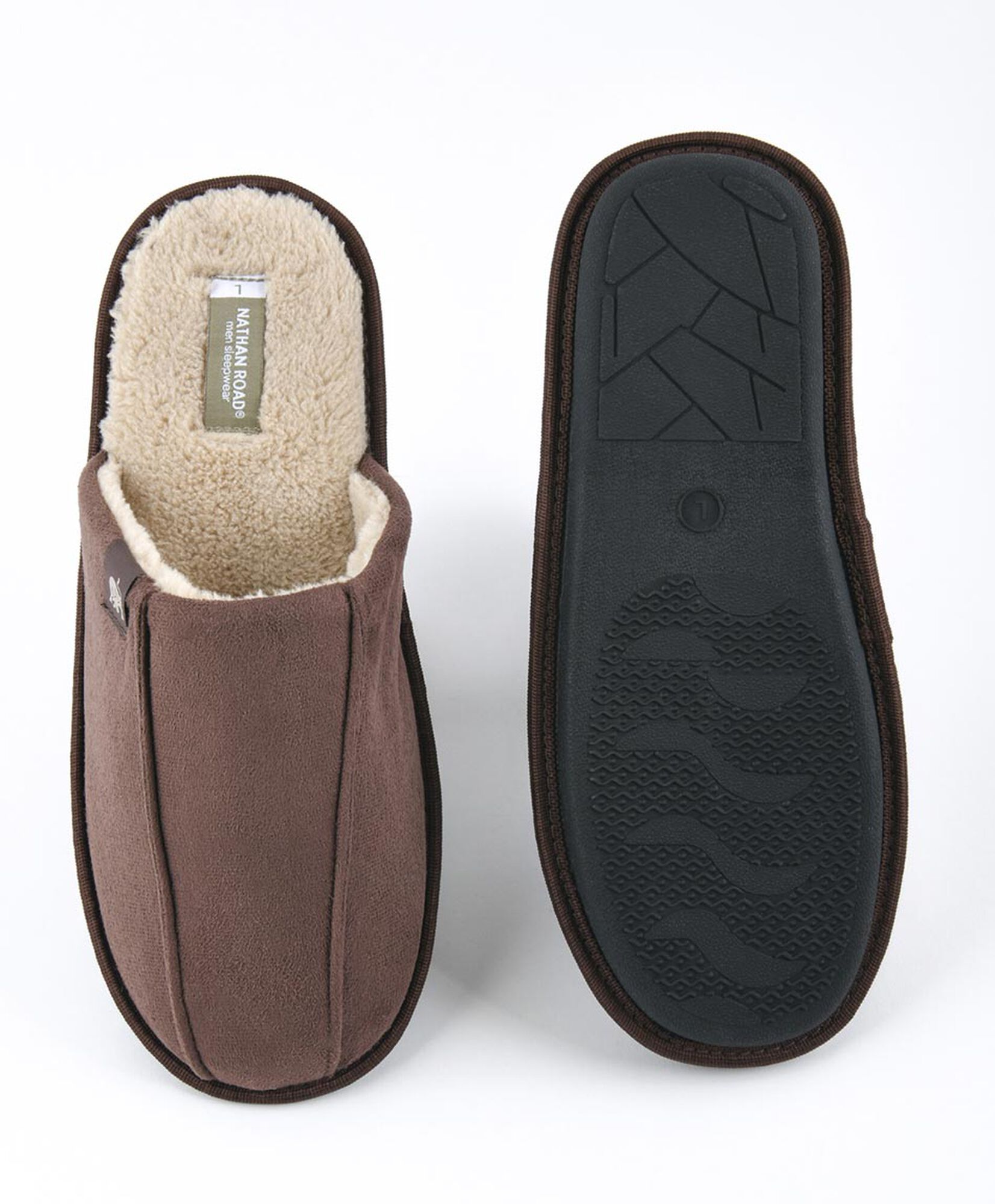 Pantufla hombre línea café Pantufla hombre línea café