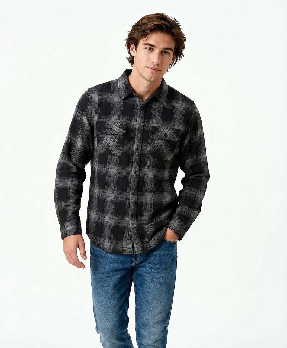 Chaqueta hombre le&ntilde;adora franela escoses