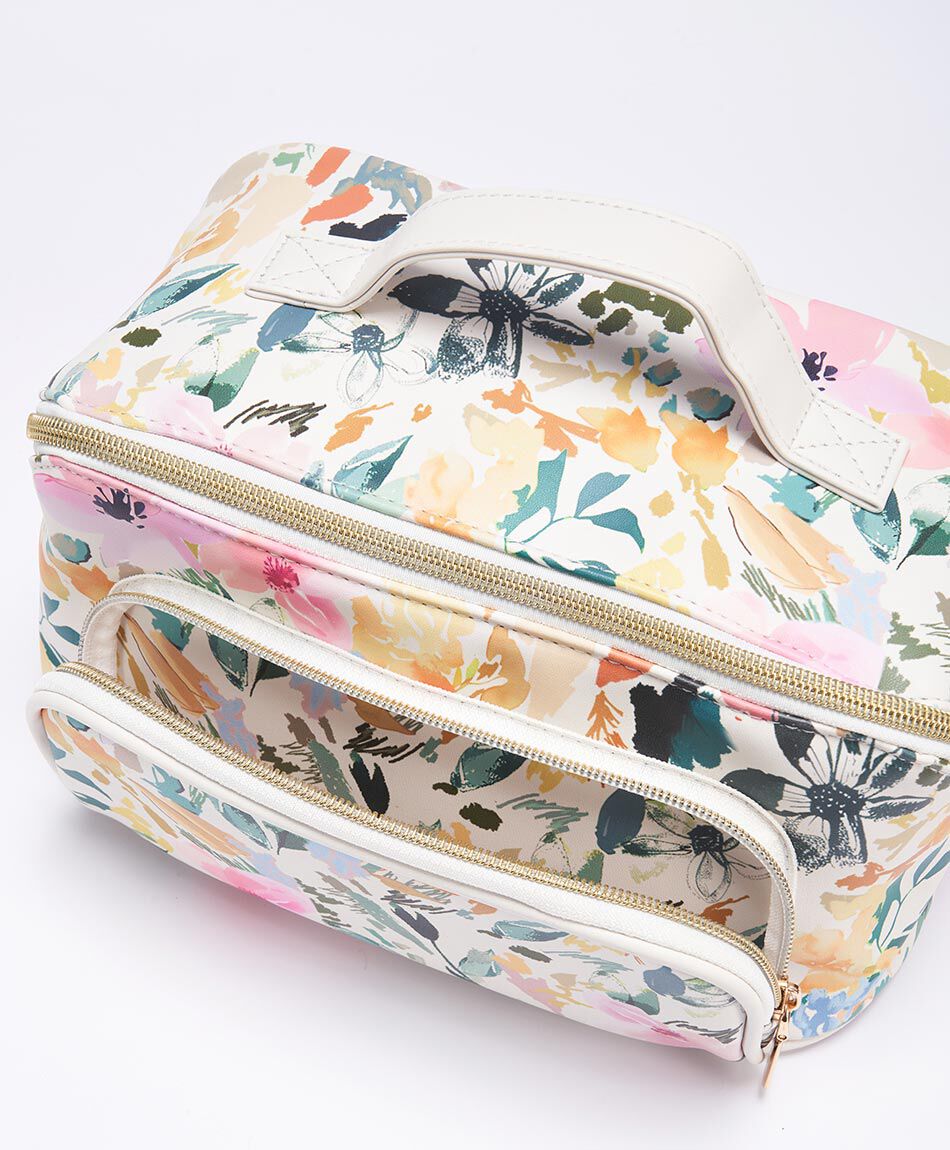 Cosmetiquero mujer flor