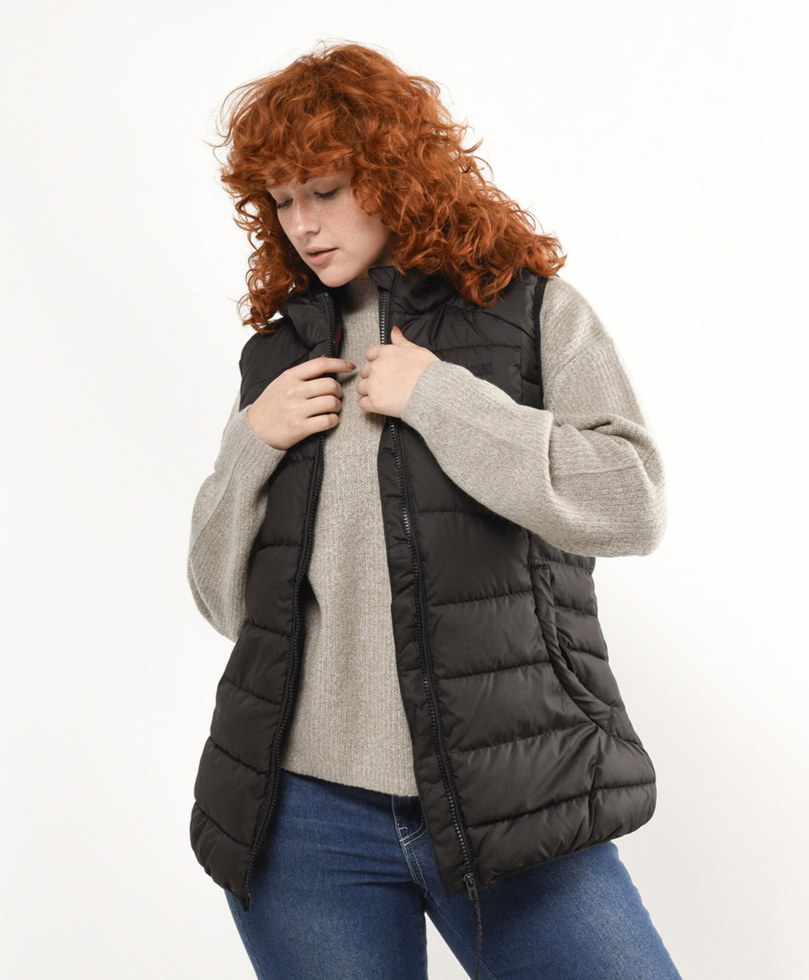 Parka deportiva mujer sin mangas gorro Parka deportiva mujer sin mangas gorro