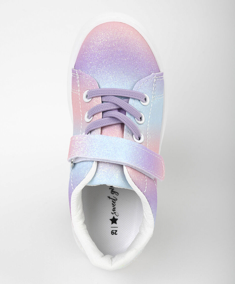 Zapatilla infantil tie dye brillos