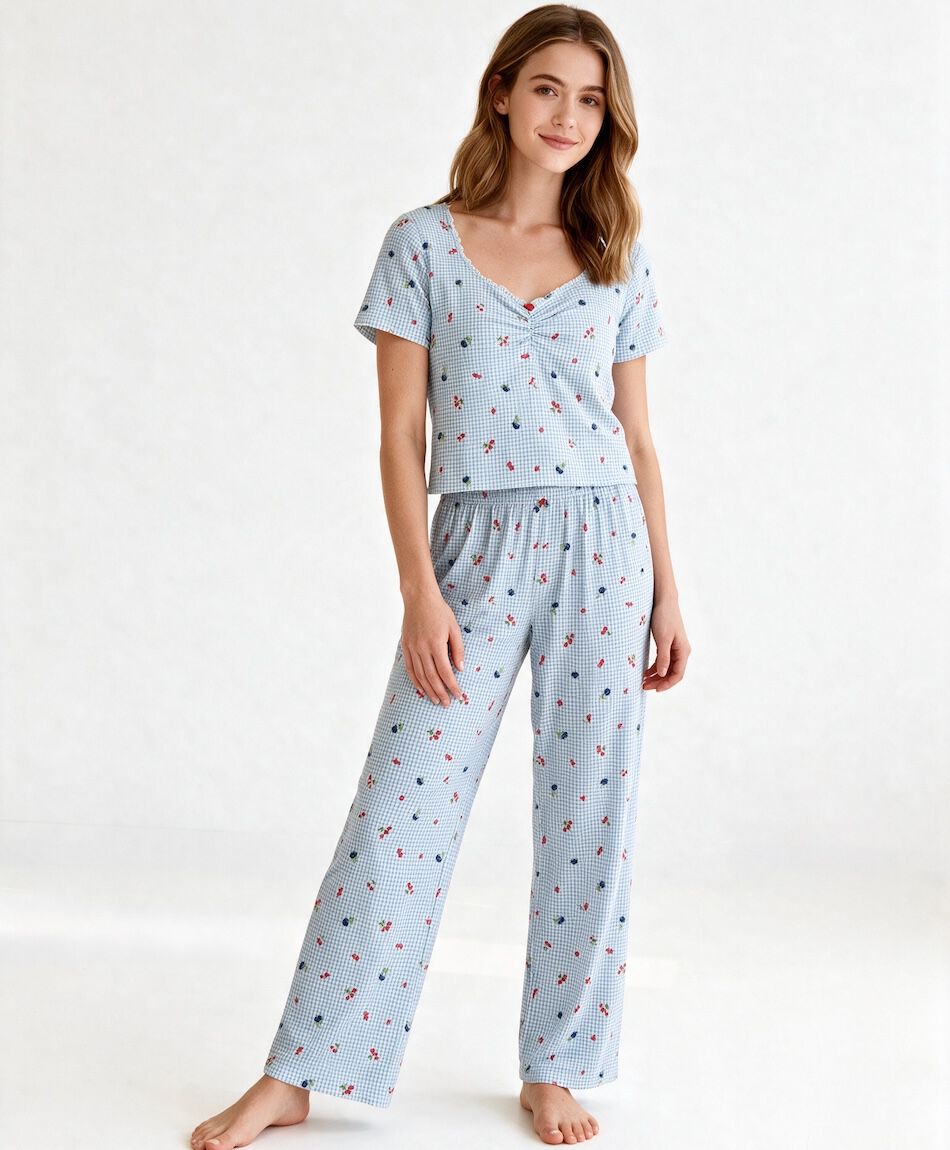 Pijama mujer cerezas