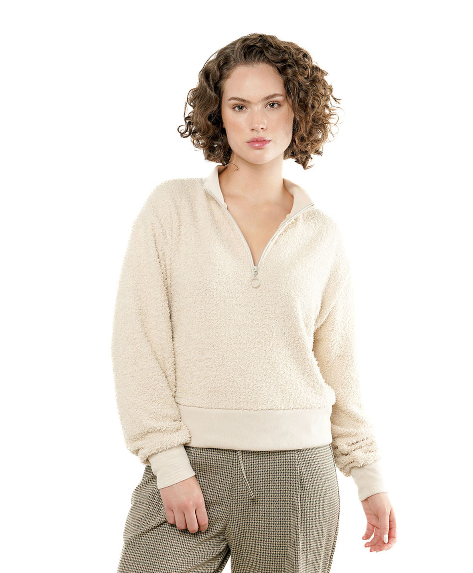 Polerón mujer crop textura Polerón mujer crop textura