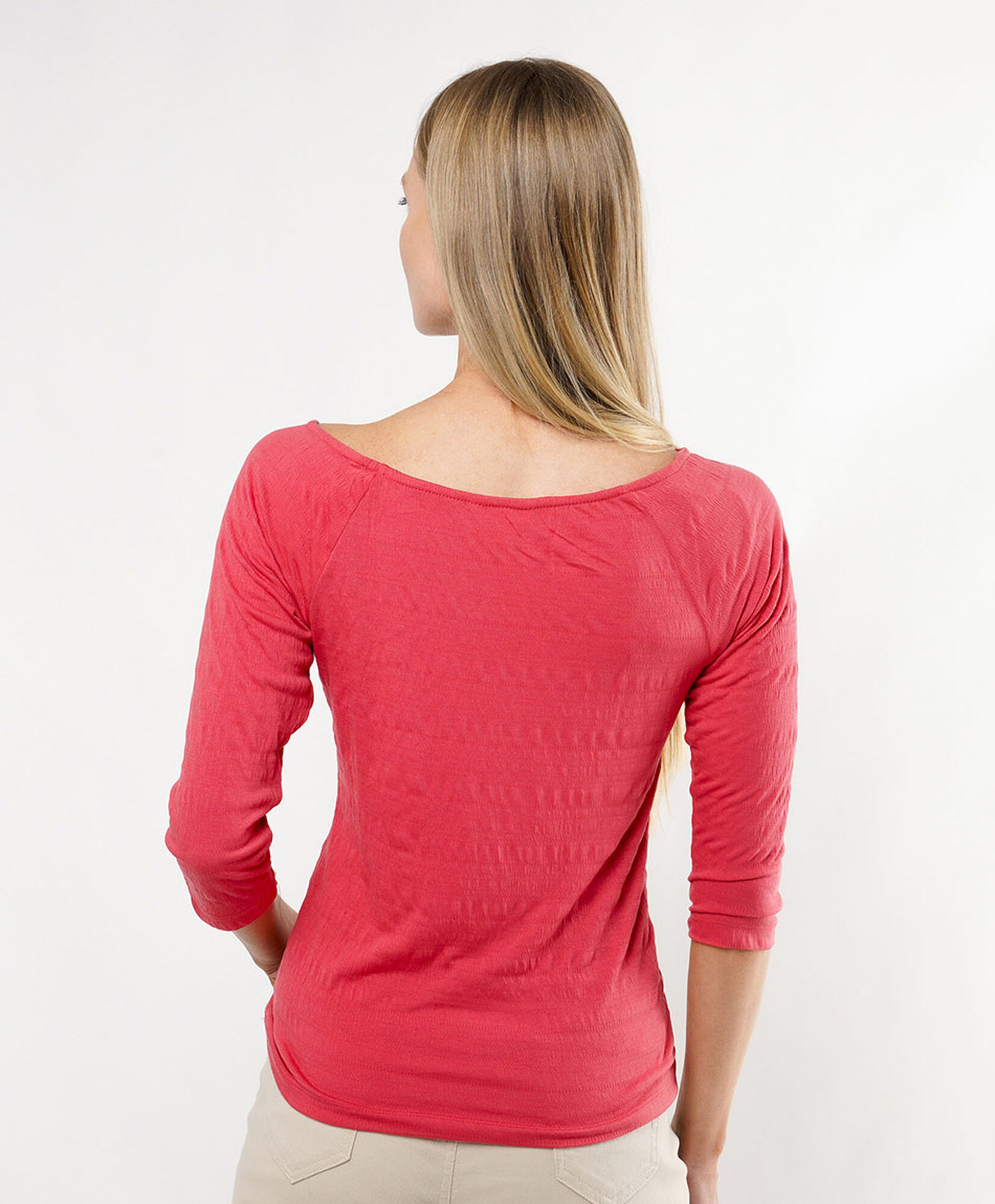 Polera mujer cuello bote pequeñas franjas Polera mujer cuello bote pequeñas franjas