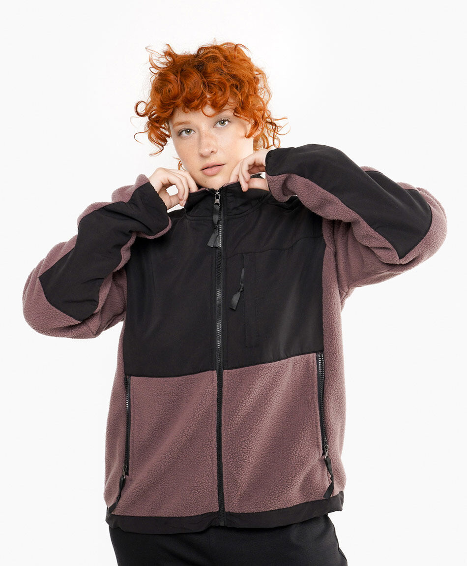 Polar mujer fleece mix  morado