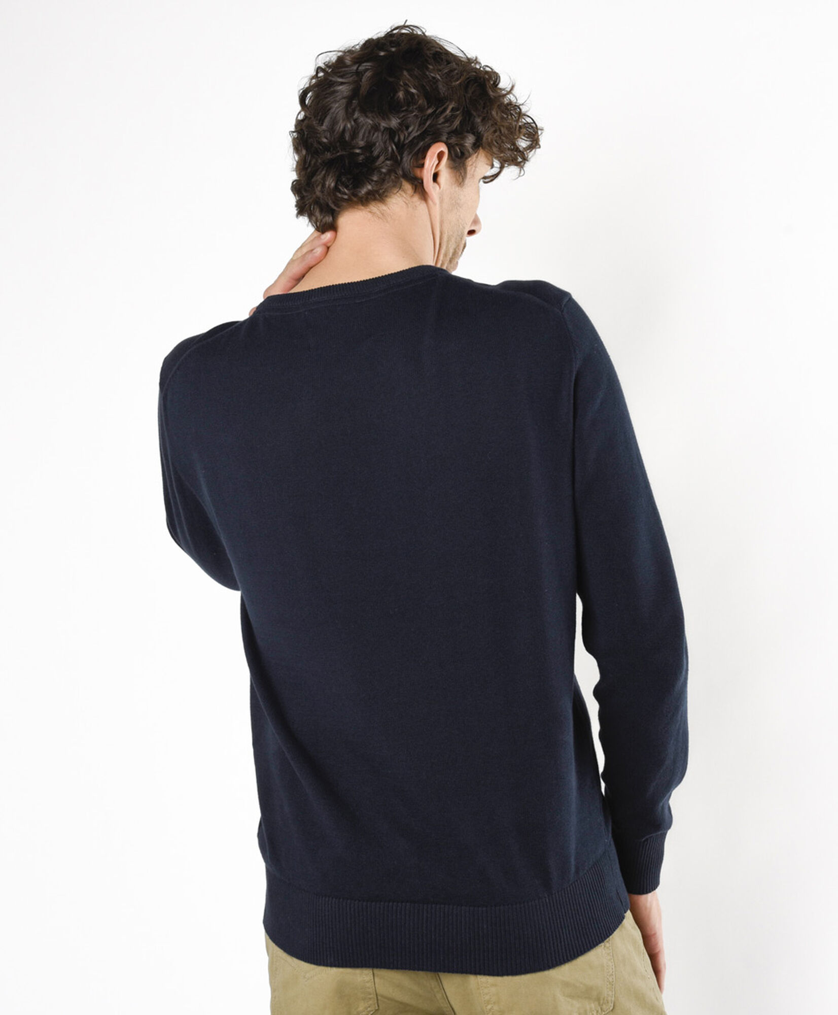 Sweater hombre liso básico azul Sweater hombre liso básico azul