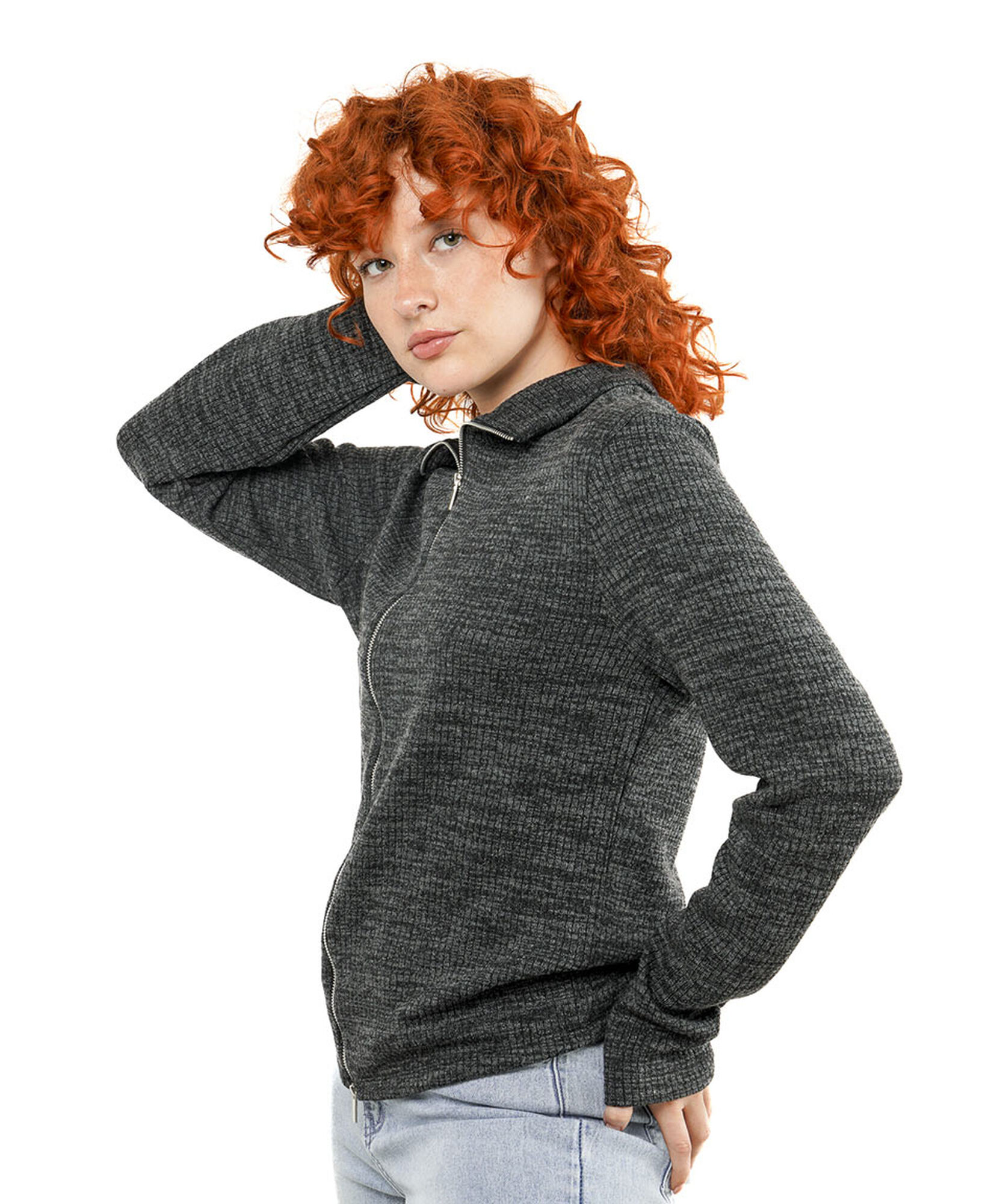 Cardigan mujer acanalado cierre Cardigan mujer acanalado cierre