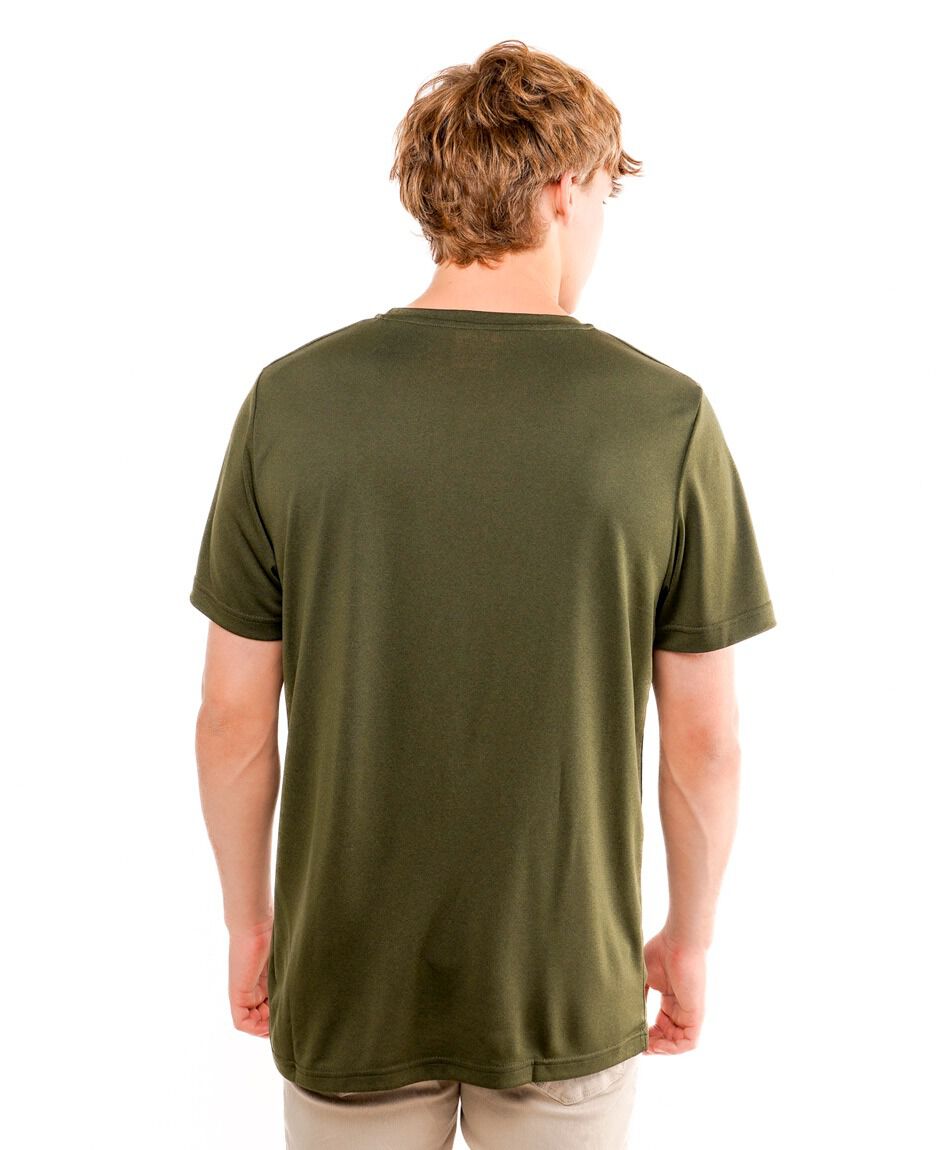 Polera hombre dry fit print monta&ntilde;a