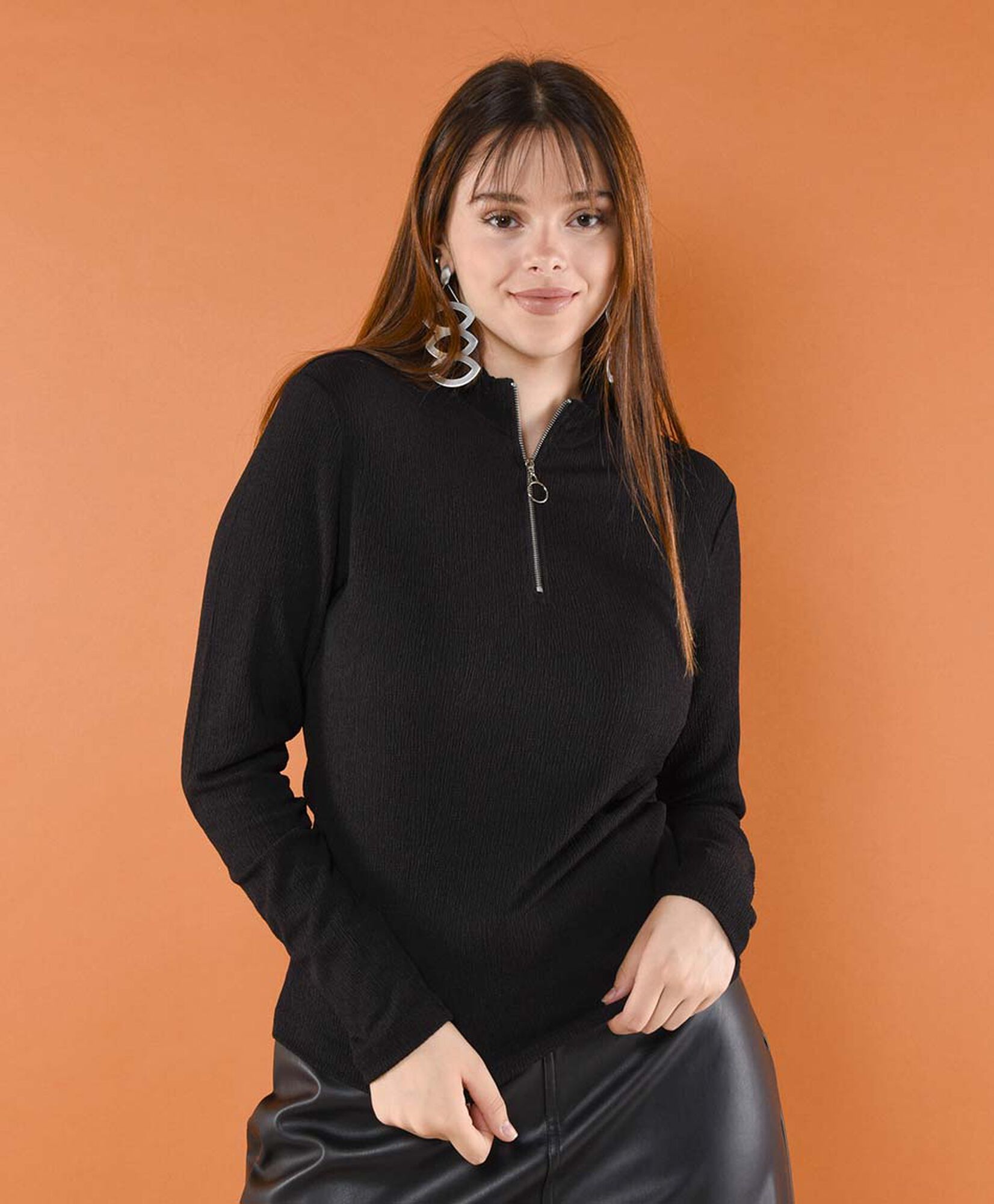 Polera mujer con cierre Polera mujer con cierre