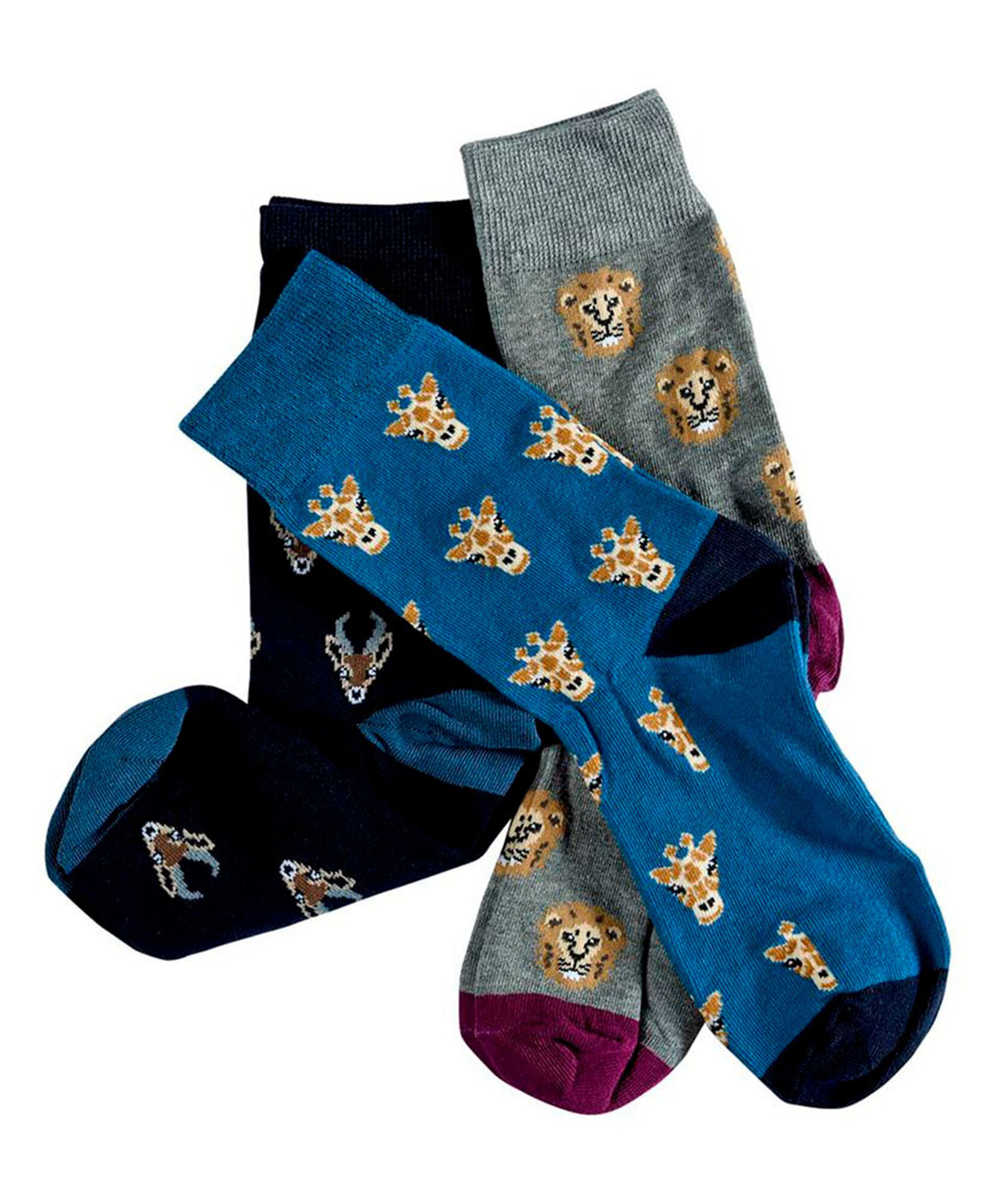 Pack 3 calcetines hombre animales Pack 3 calcetines hombre animales