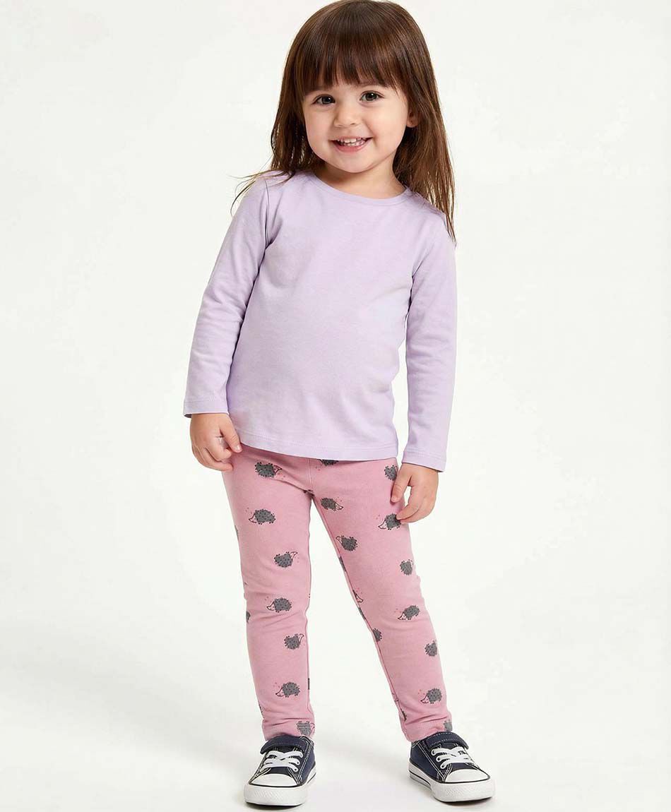 Leggins beb&eacute; forrada erizo