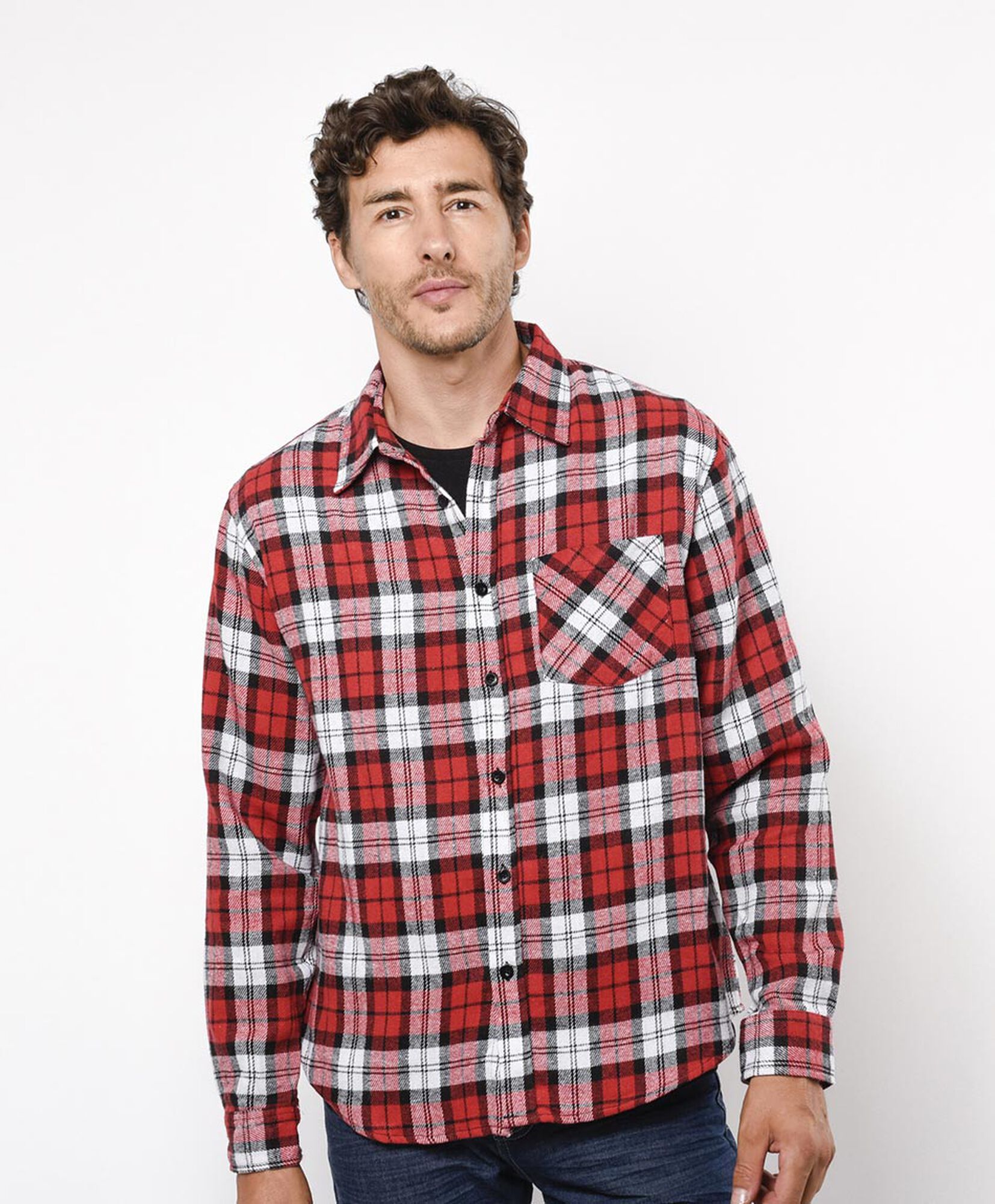 Camisa hombre franela roja Camisa hombre franela roja