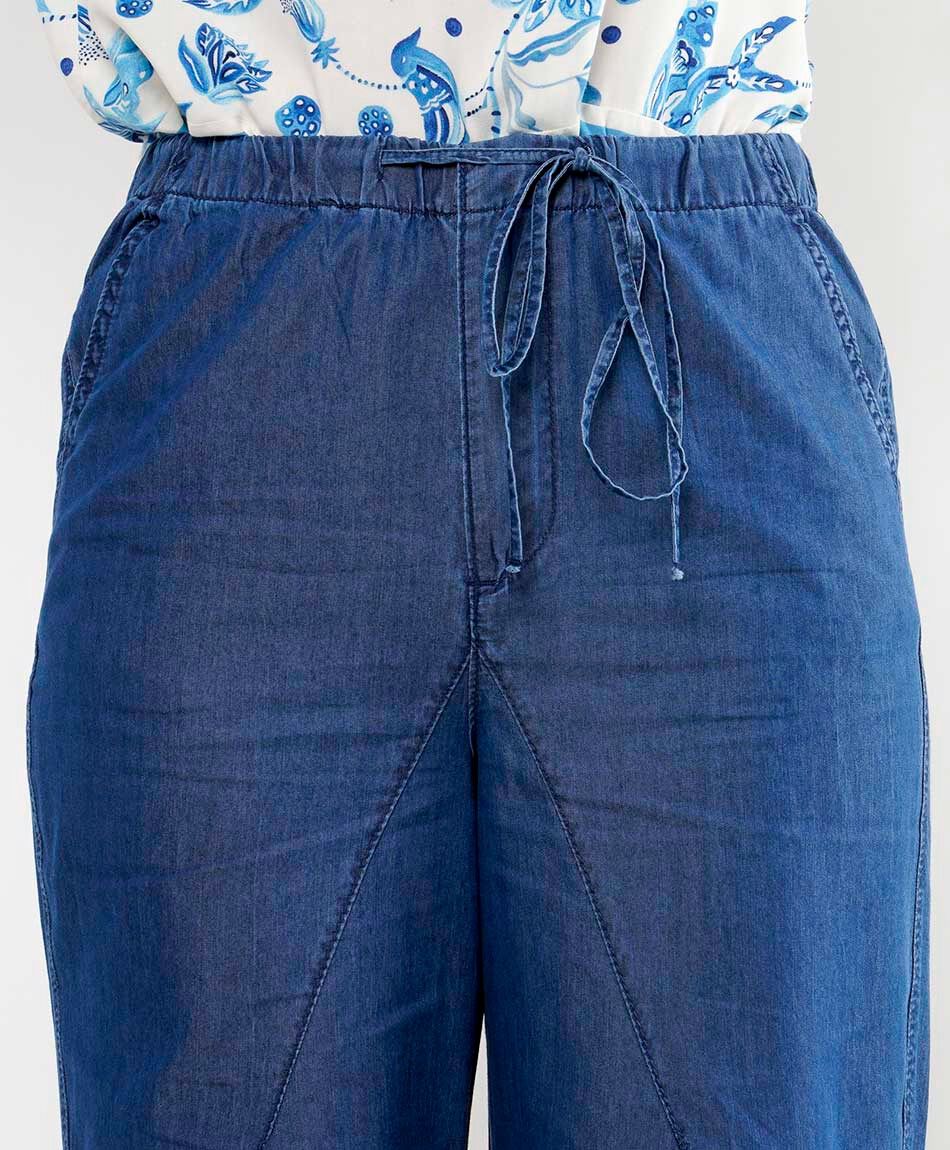 Pantal&oacute;n mujer denim lazo wide
