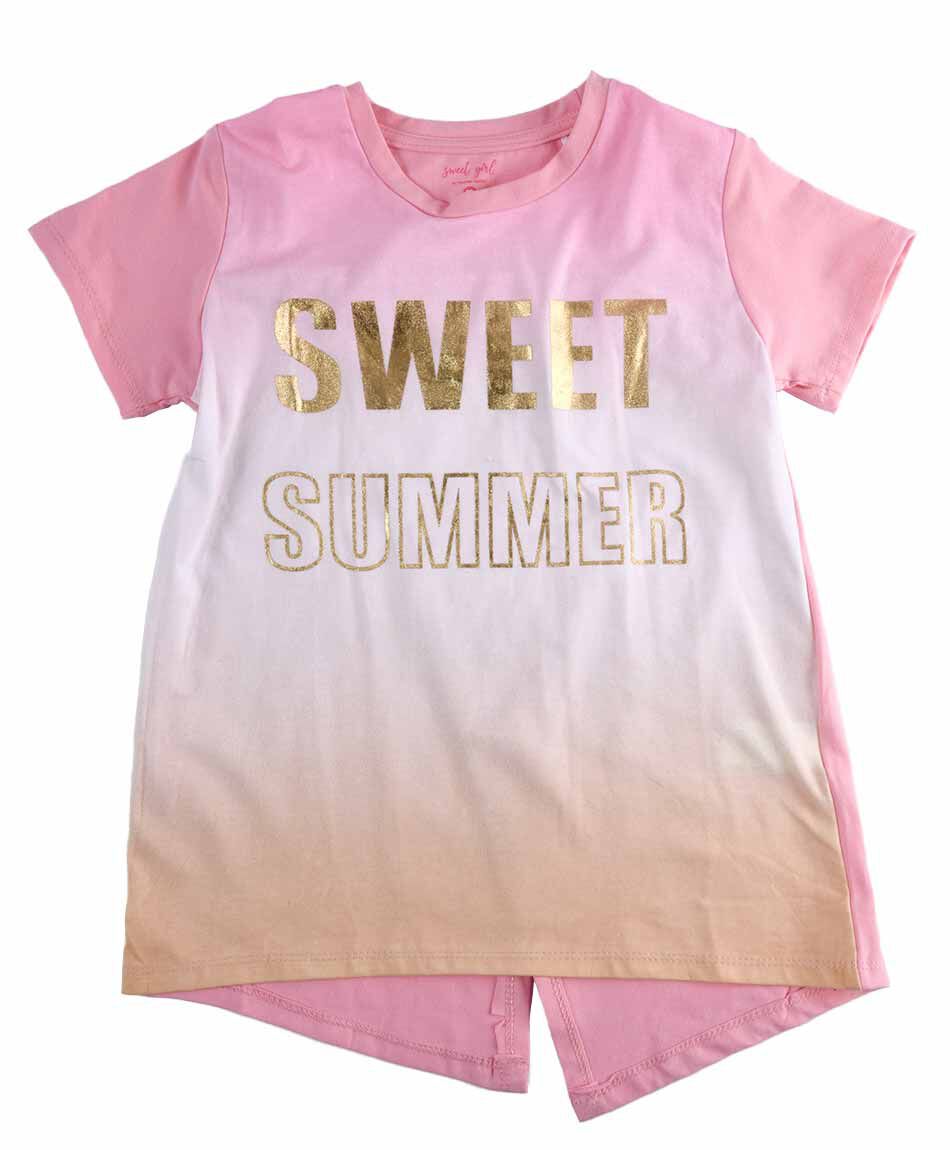 Polera manga corta cuello redondo