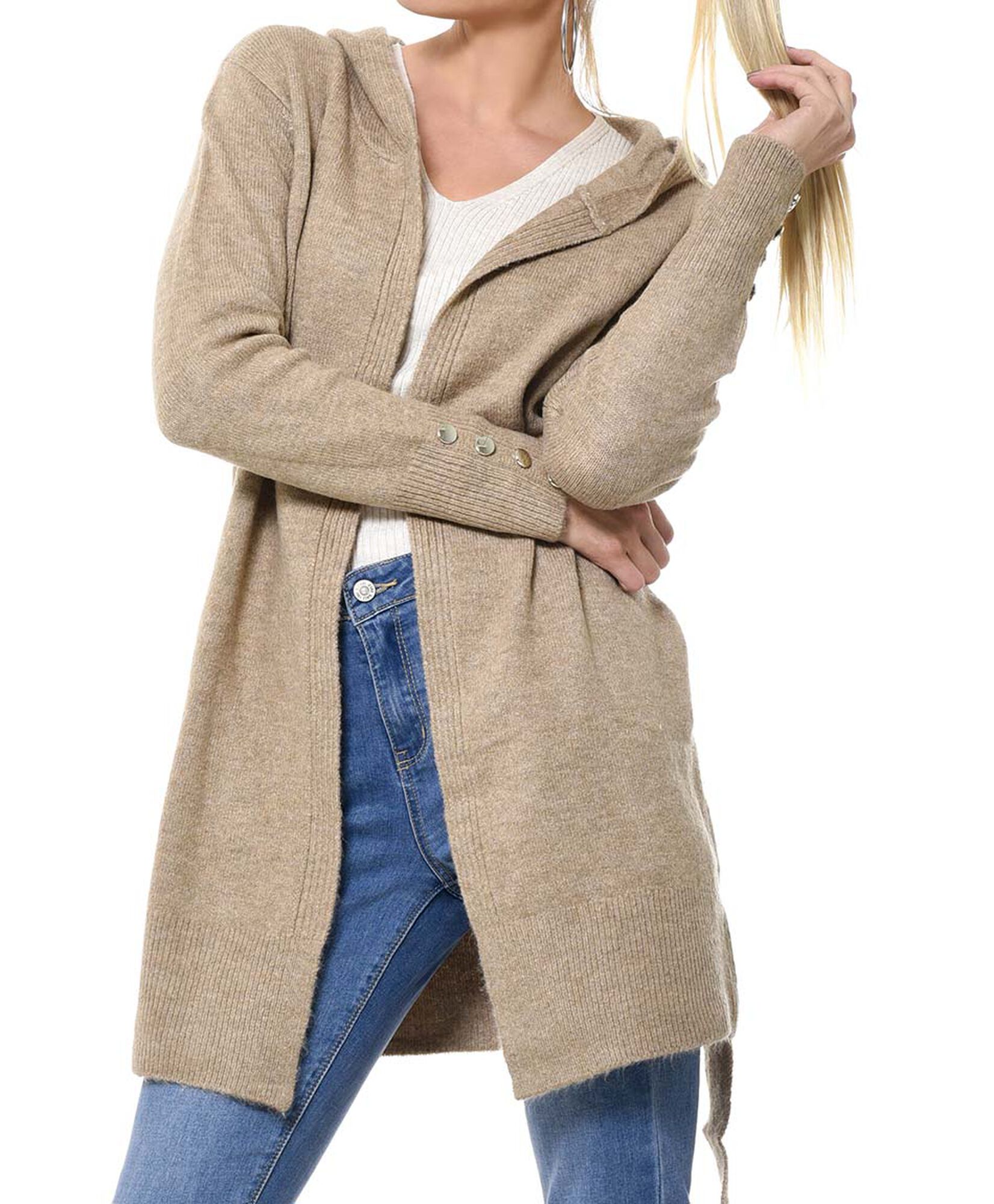Cardigan camel lazo Cardigan camel lazo
