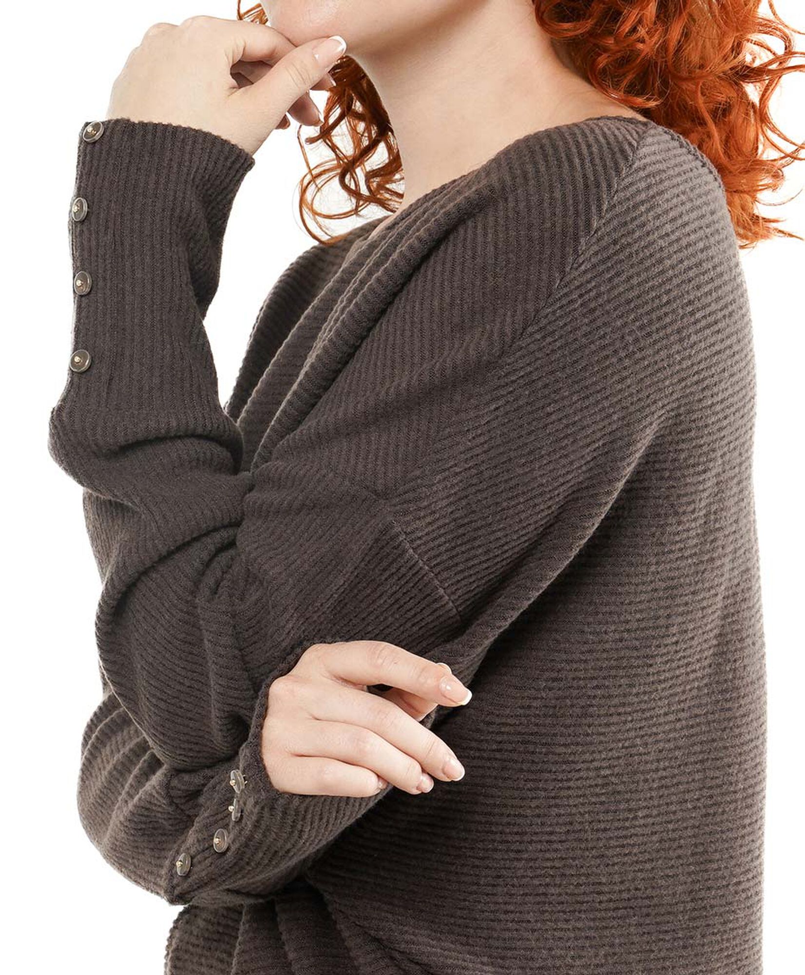 Sweater mujer botones en mangas Sweater mujer botones en mangas