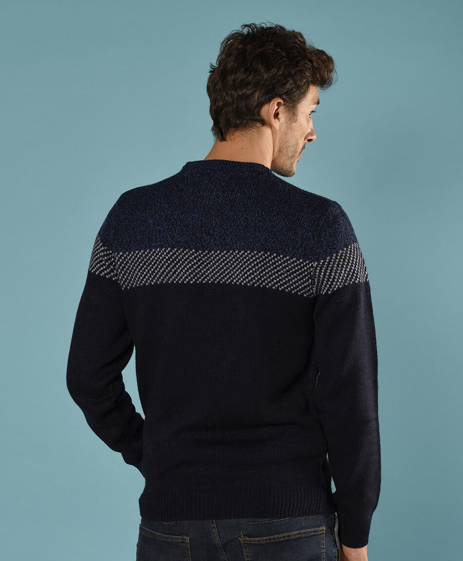 Sweater puntos cuello redondo