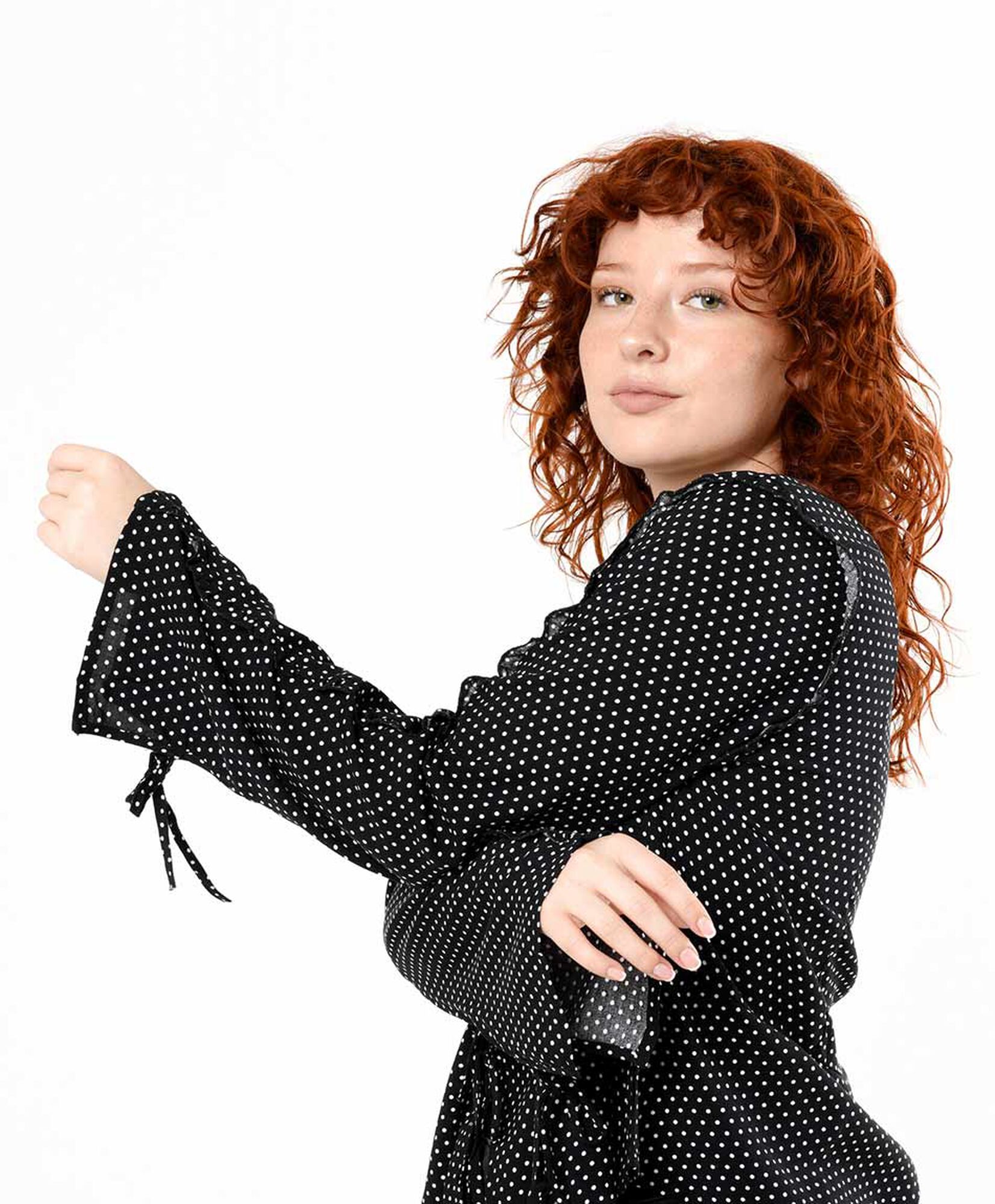 Blusa mujer puntitos y lazos Blusa mujer puntitos y lazos