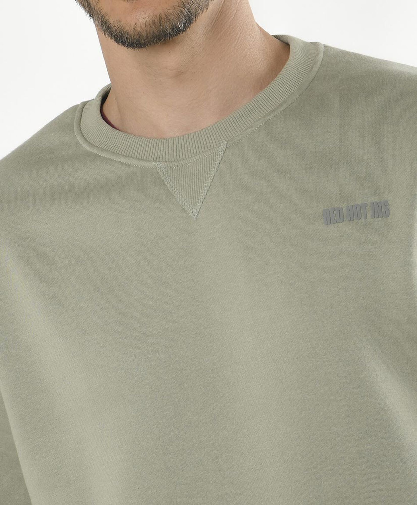 Polerón hombre doble estampado verde Polerón hombre doble estampado verde