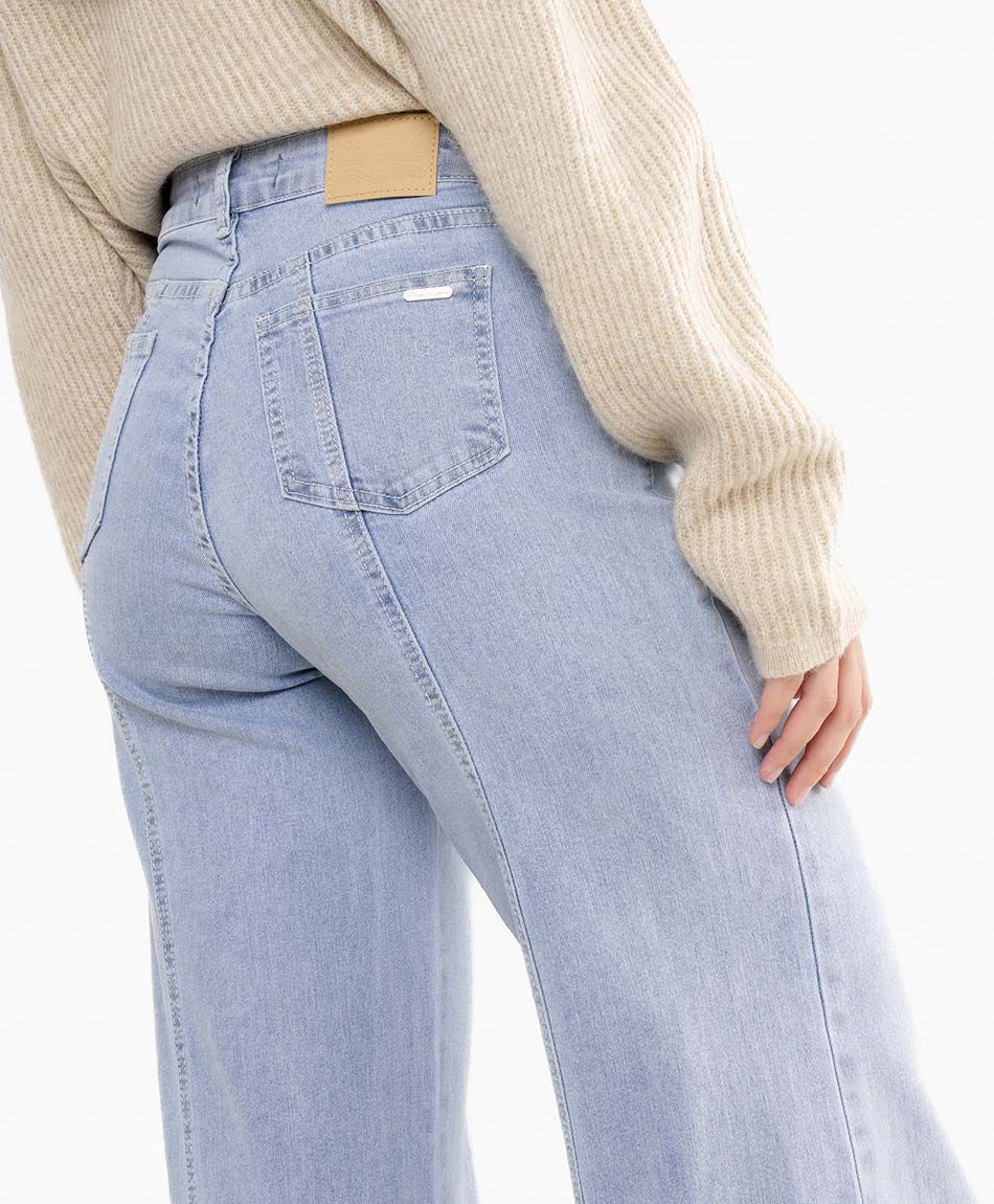 Jeans mujer corte bolsillo wide