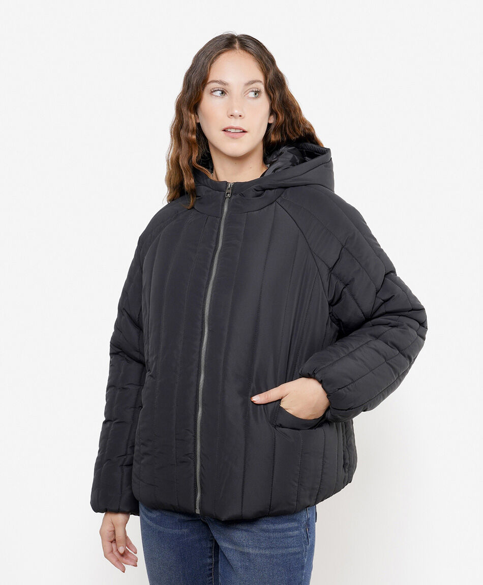 Parka mujer costuras verticales