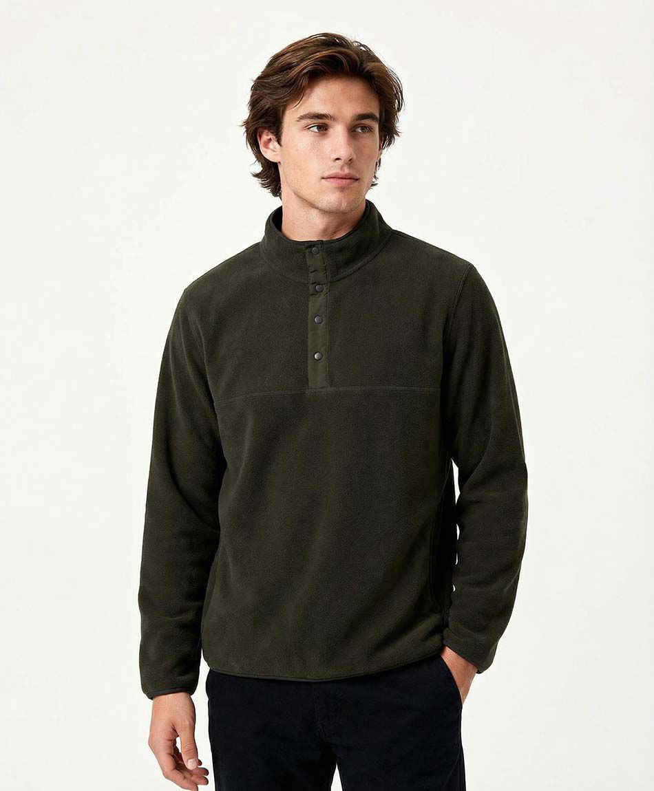 Poler&oacute;n hombre polar con botones