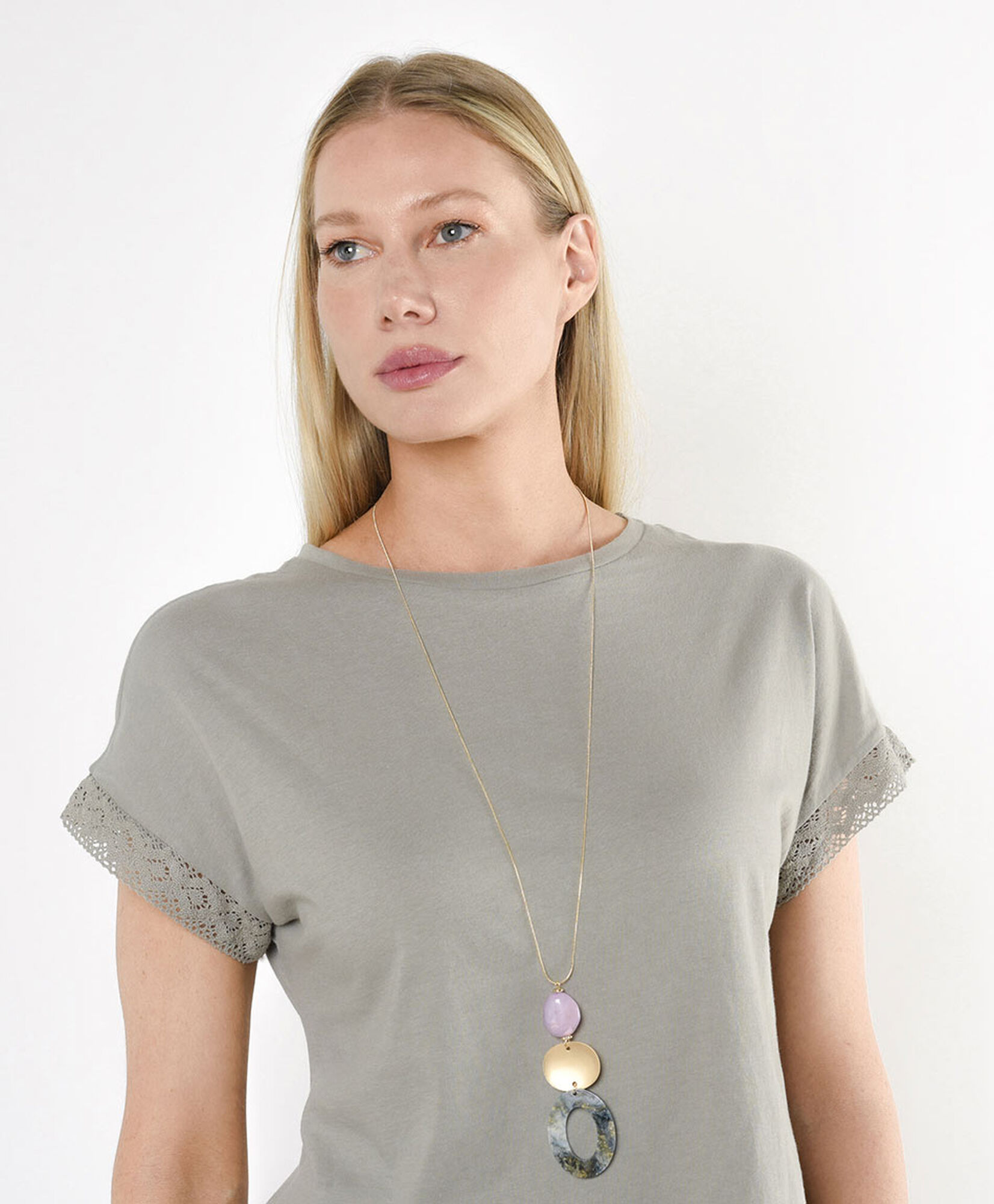 Collar mujer círculos largo Collar mujer círculos largo