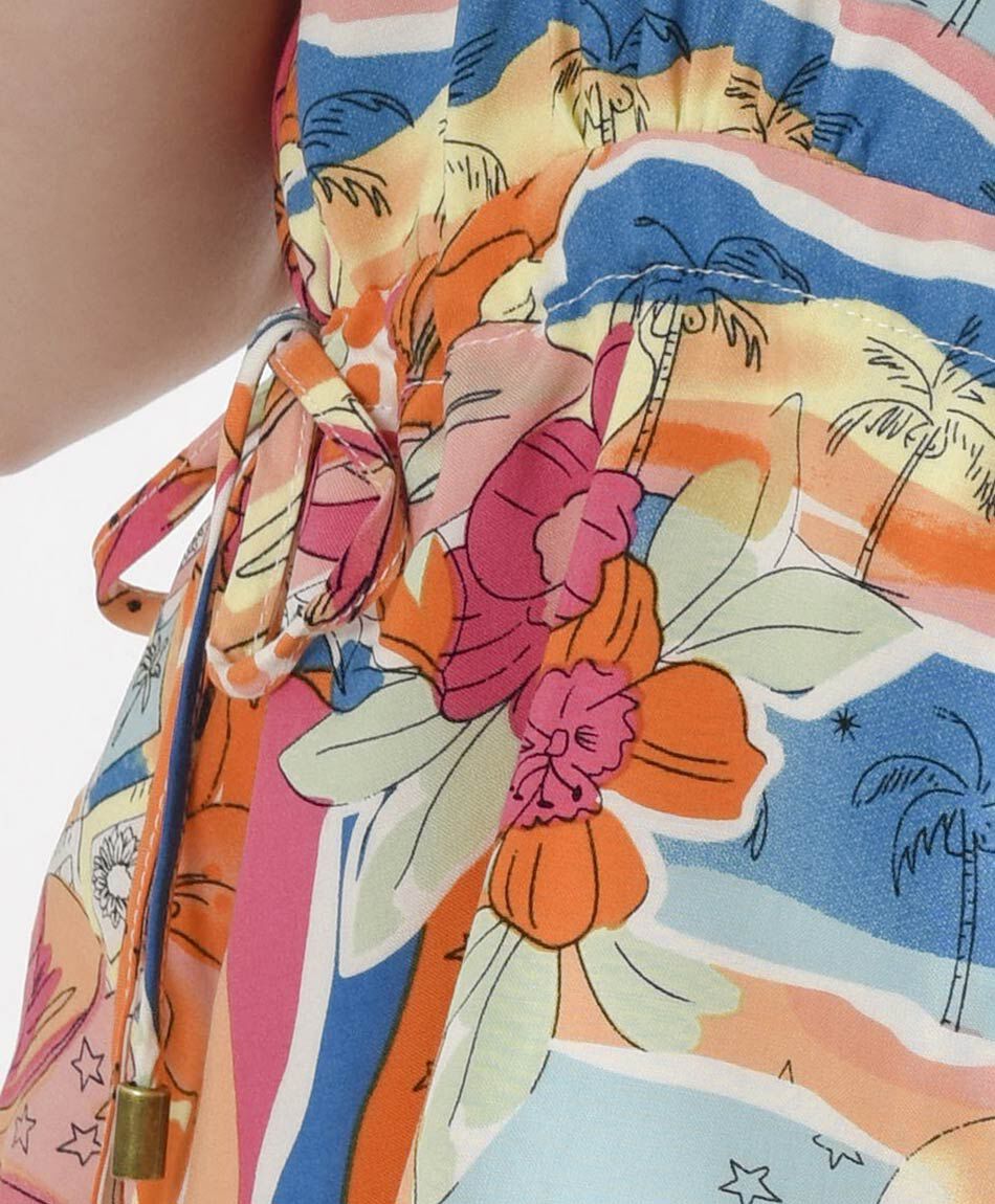 Blusa mujer top tropical crop